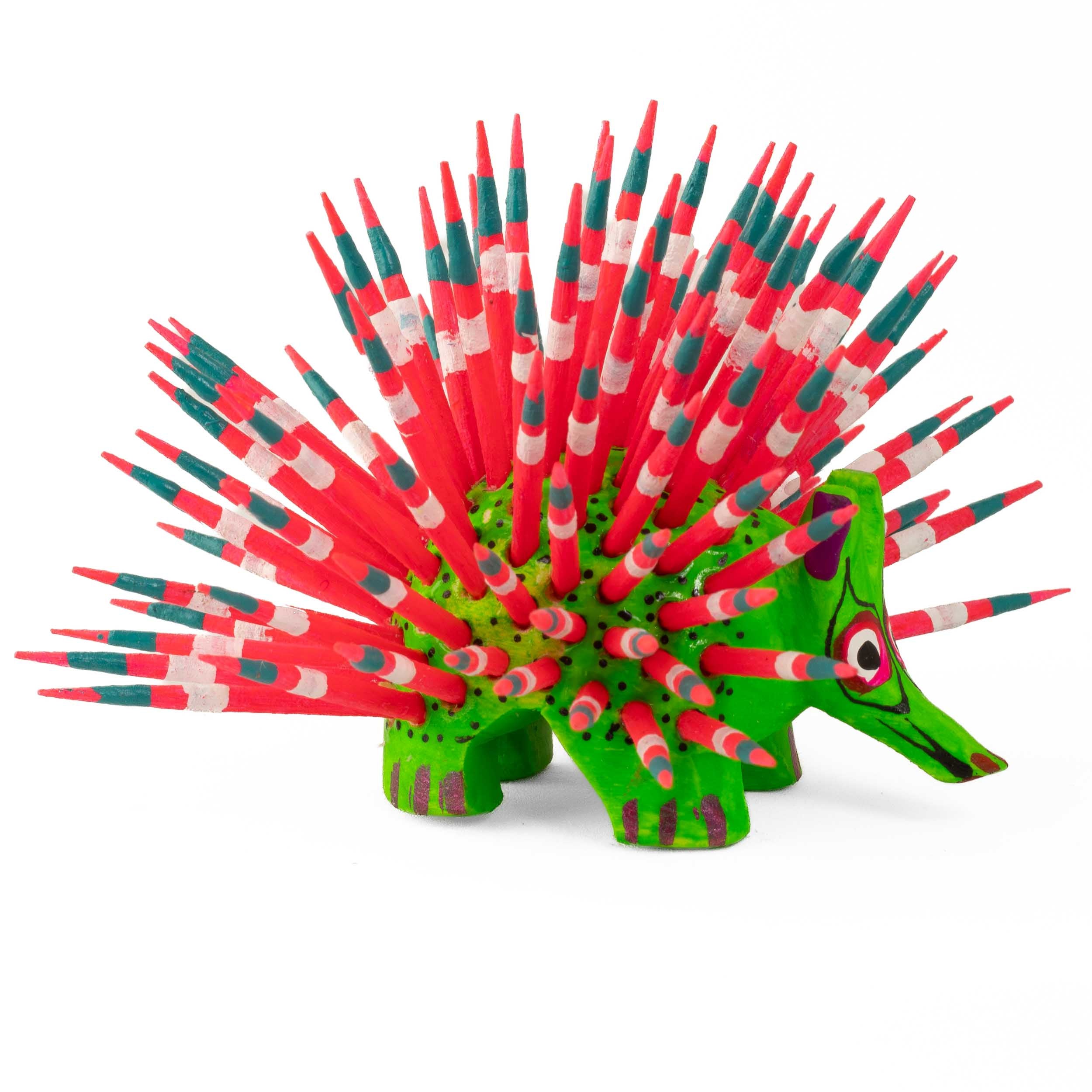 Large Porcupine Wooden Figurine