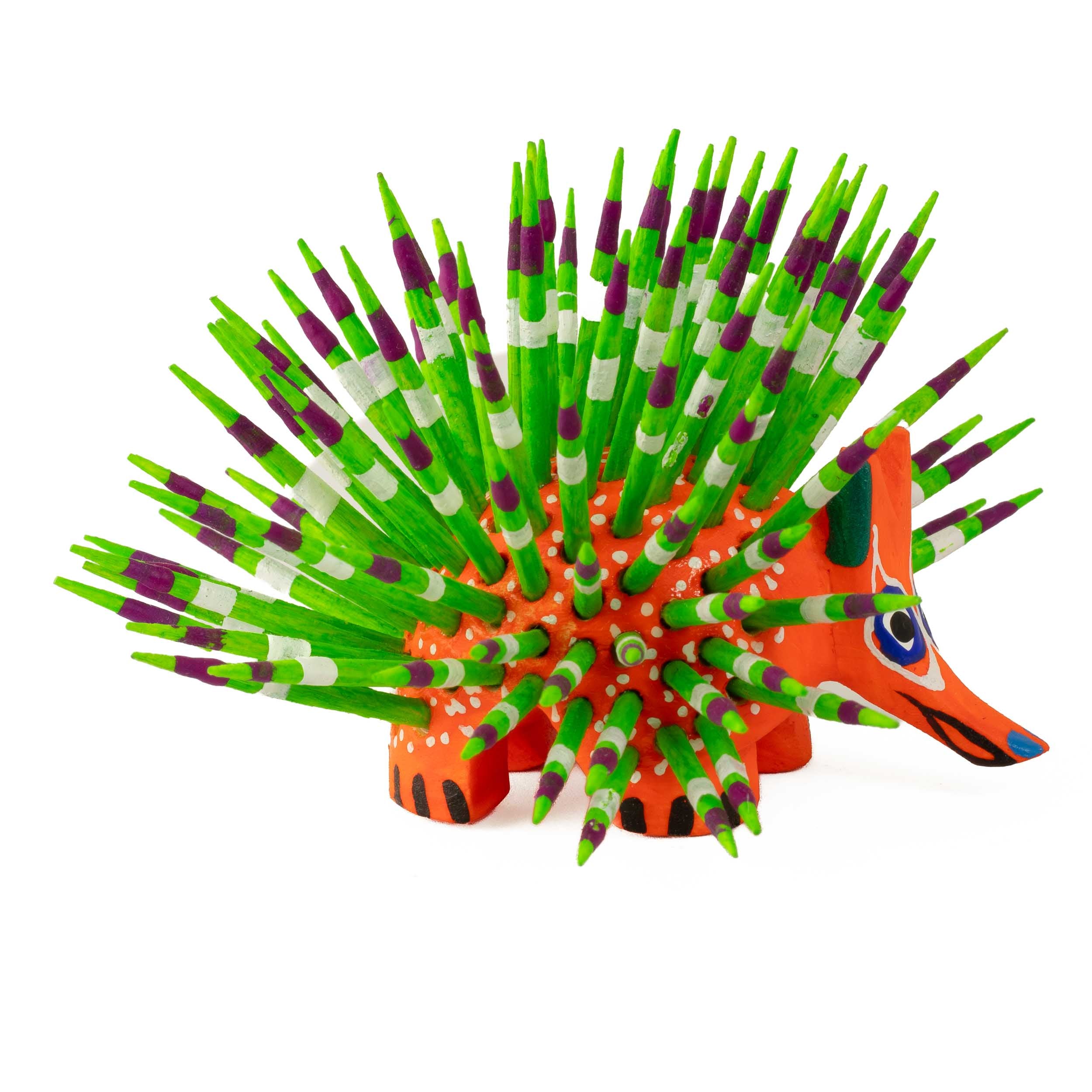 Large Porcupine Wooden Figurine