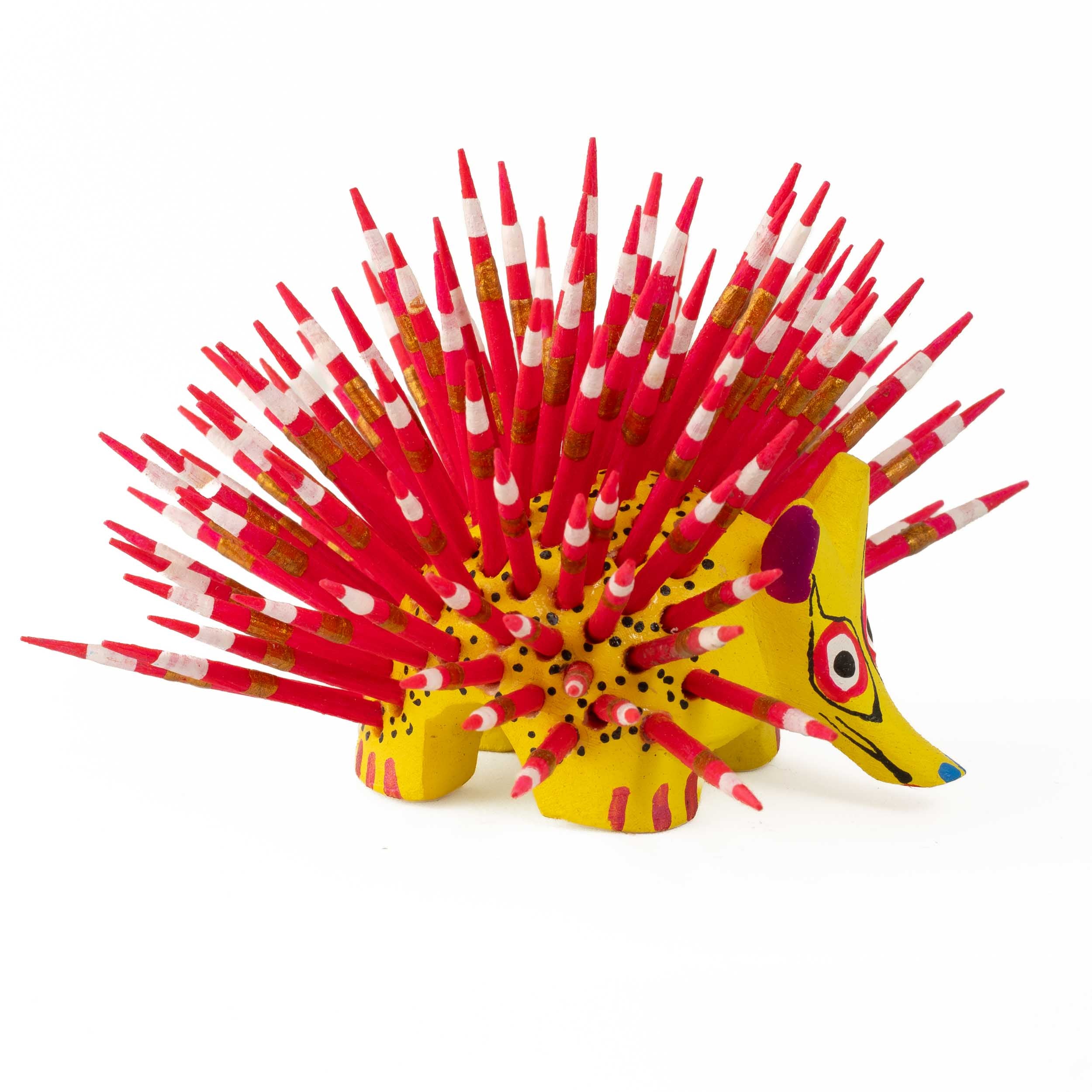 Large Porcupine Wooden Figurine