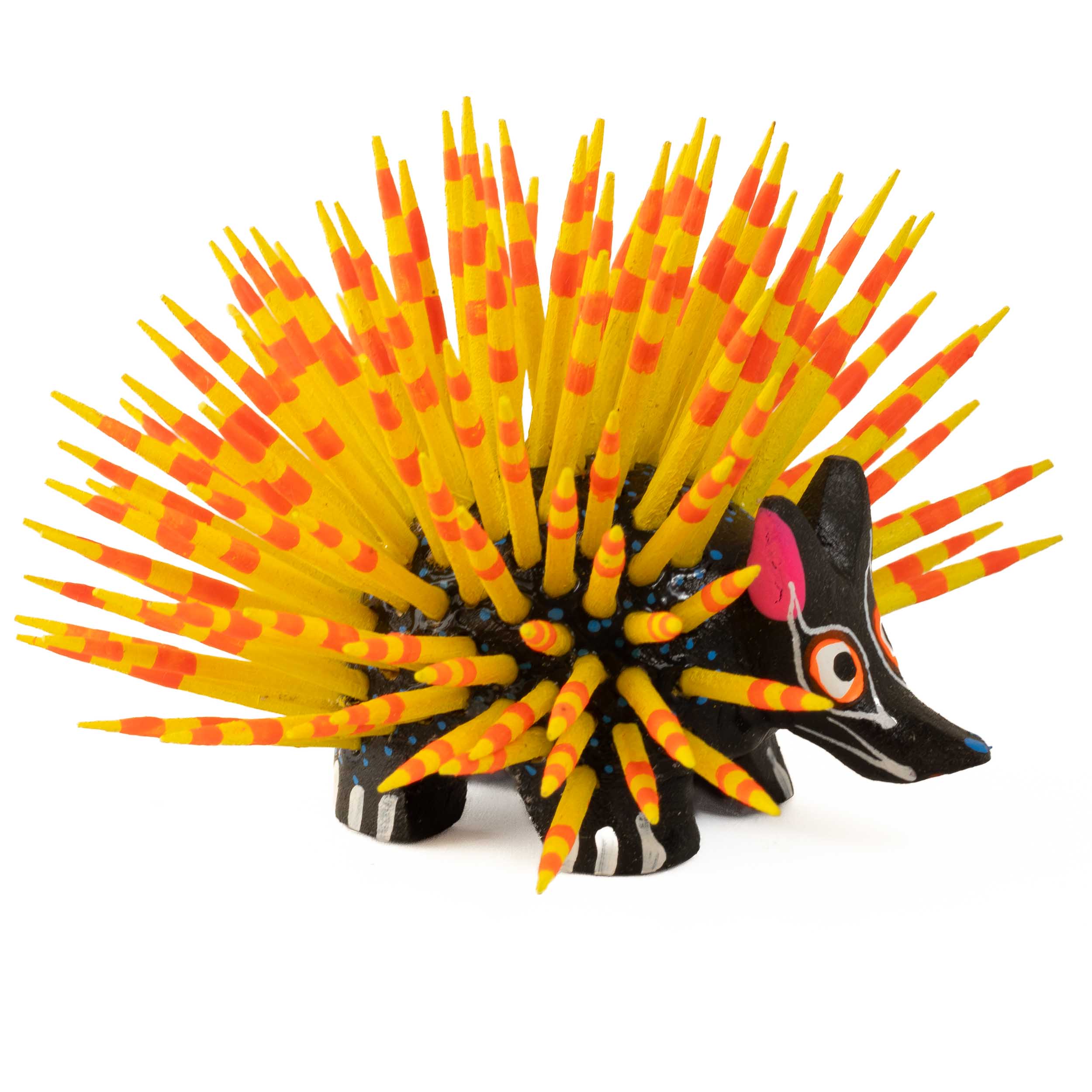 Large Porcupine Wooden Figurine