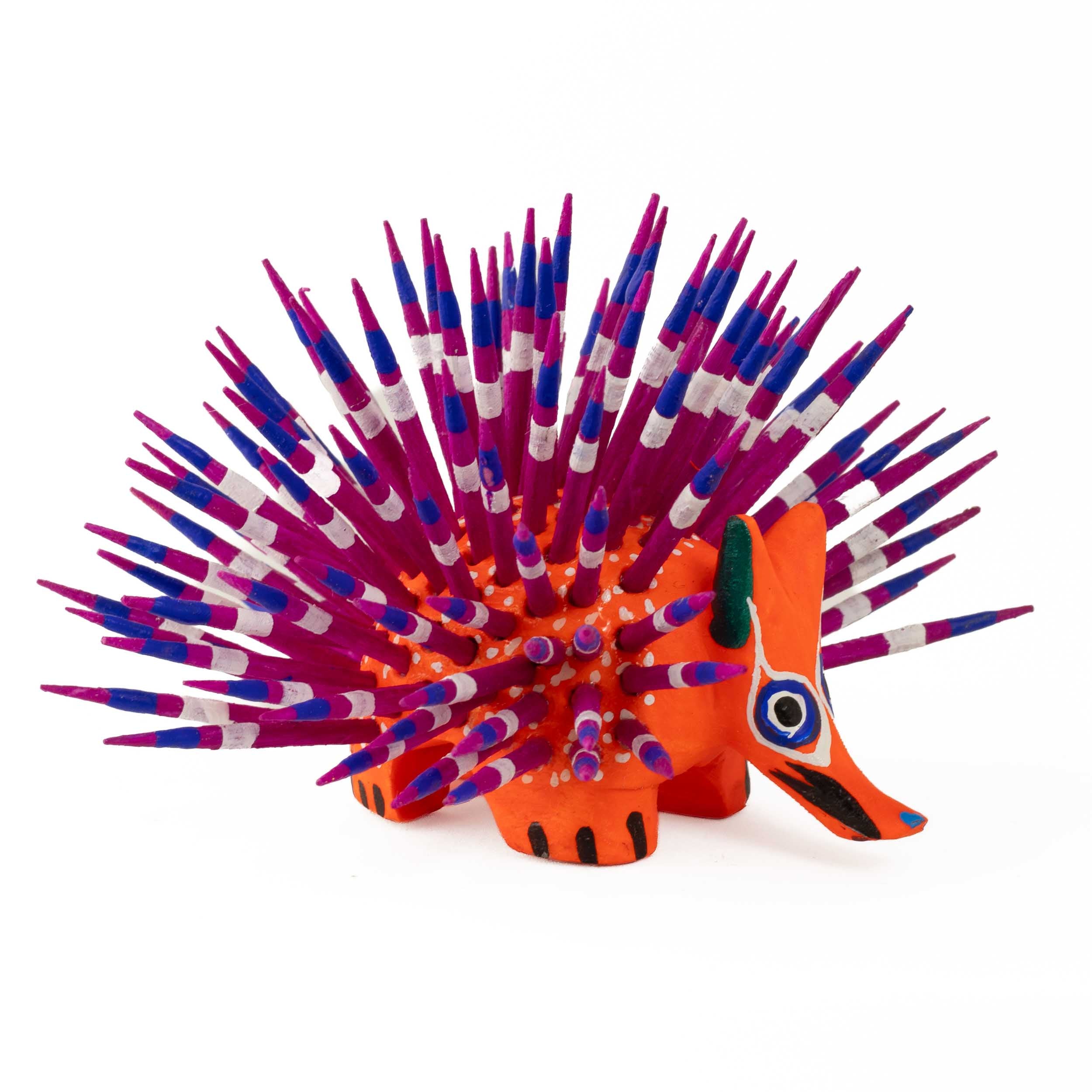 Large Porcupine Wooden Figurine