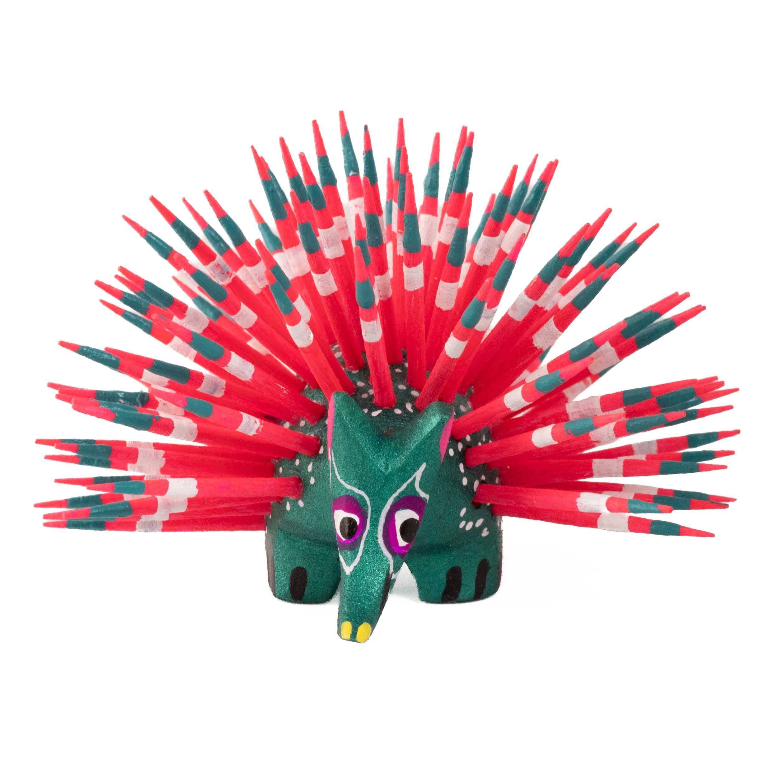 Large Porcupine Wooden Figurine