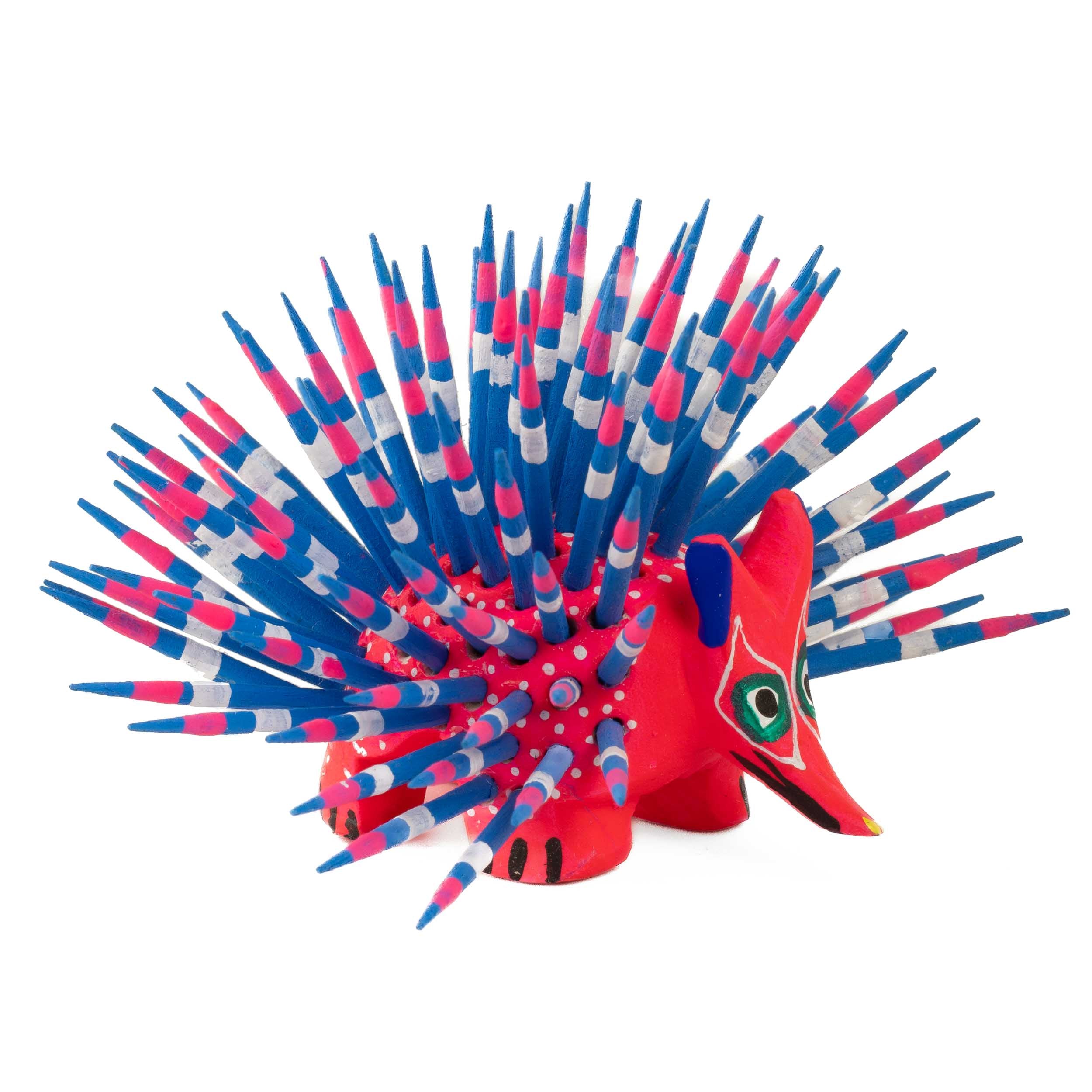 Large Porcupine Wooden Figurine