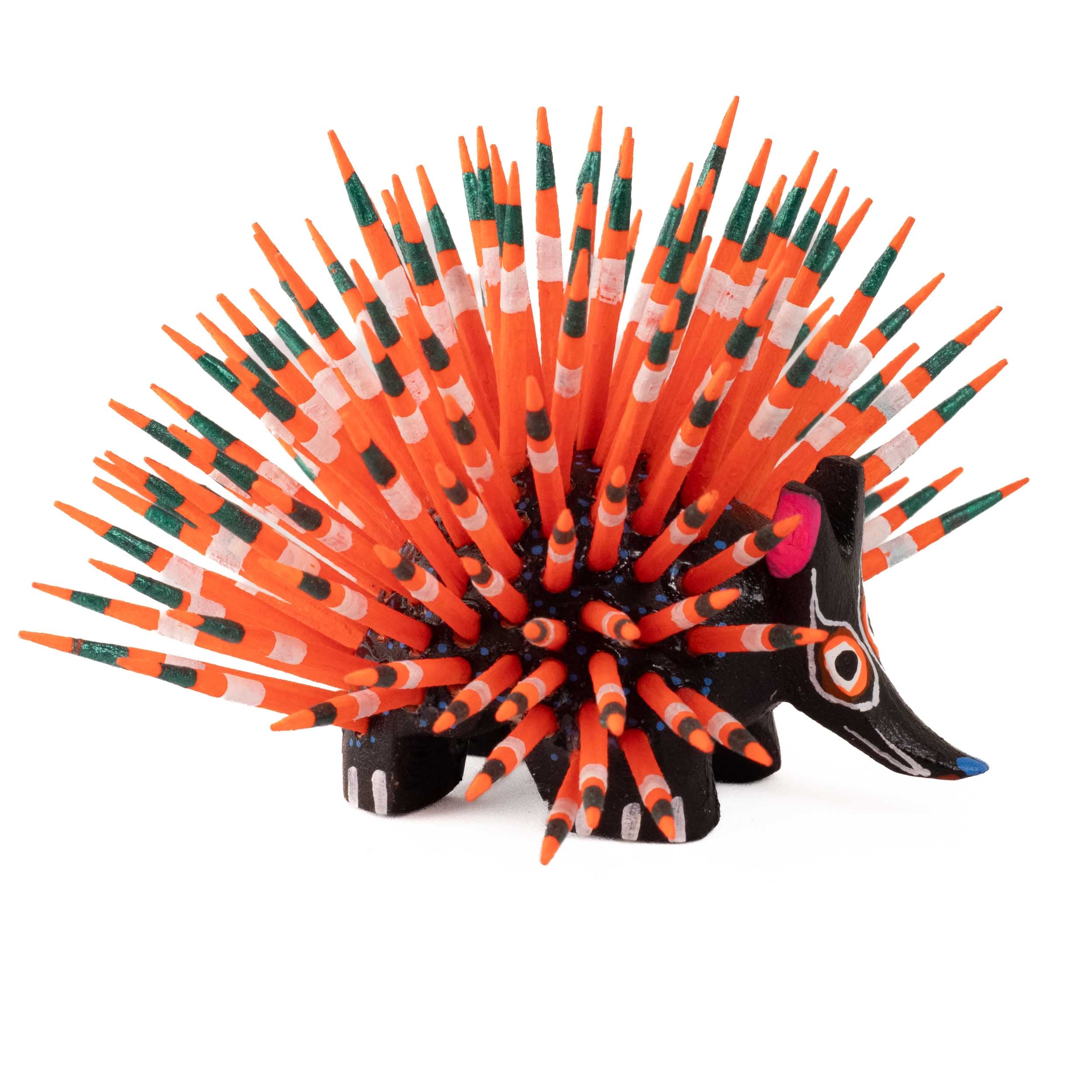 Large Porcupine Wooden Figurine