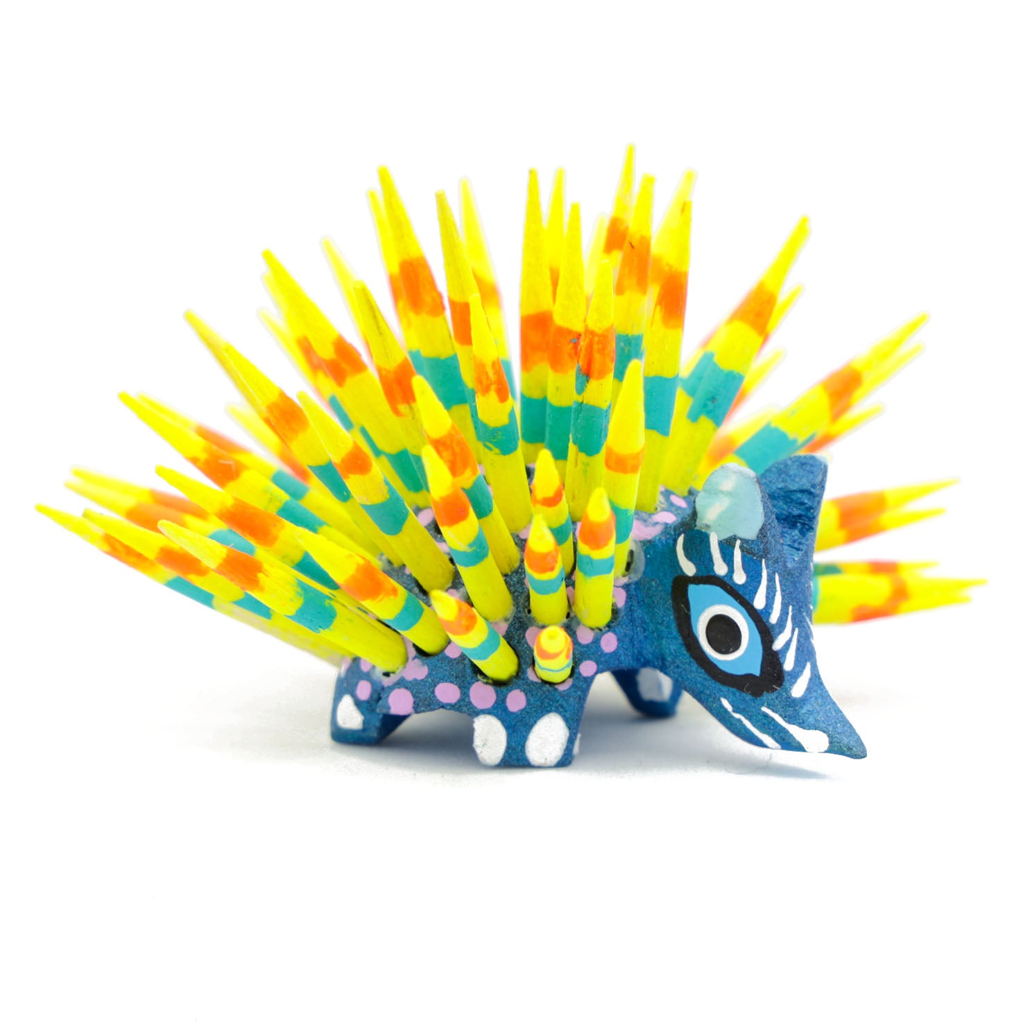 Hand Painted Porcupine Wooden Figurine Alebrije