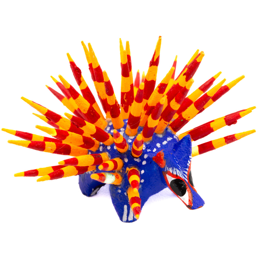 Hand Painted Porcupine Wooden Figurine Alebrije