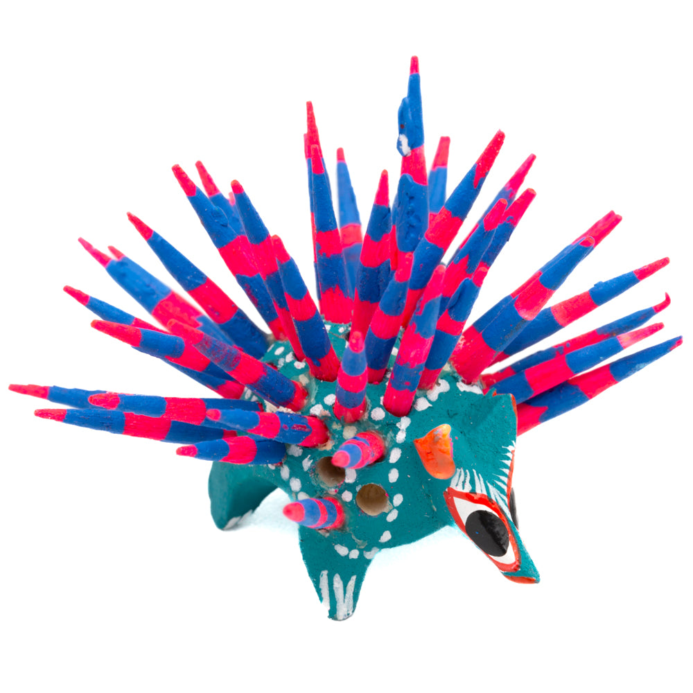 Hand Painted Porcupine Wooden Figurine Alebrije