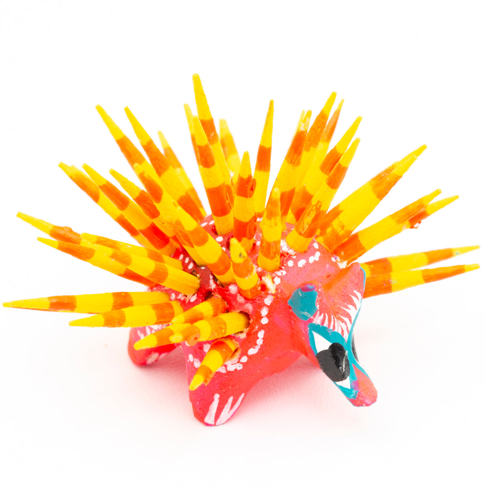 Hand Painted Porcupine Wooden Figurine Alebrije