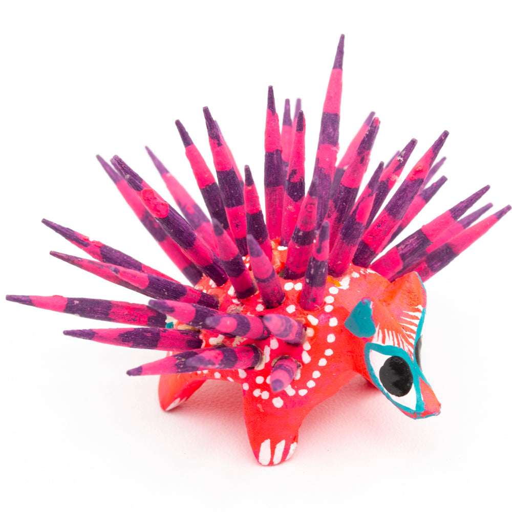 Hand Painted Porcupine Wooden Figurine Alebrije