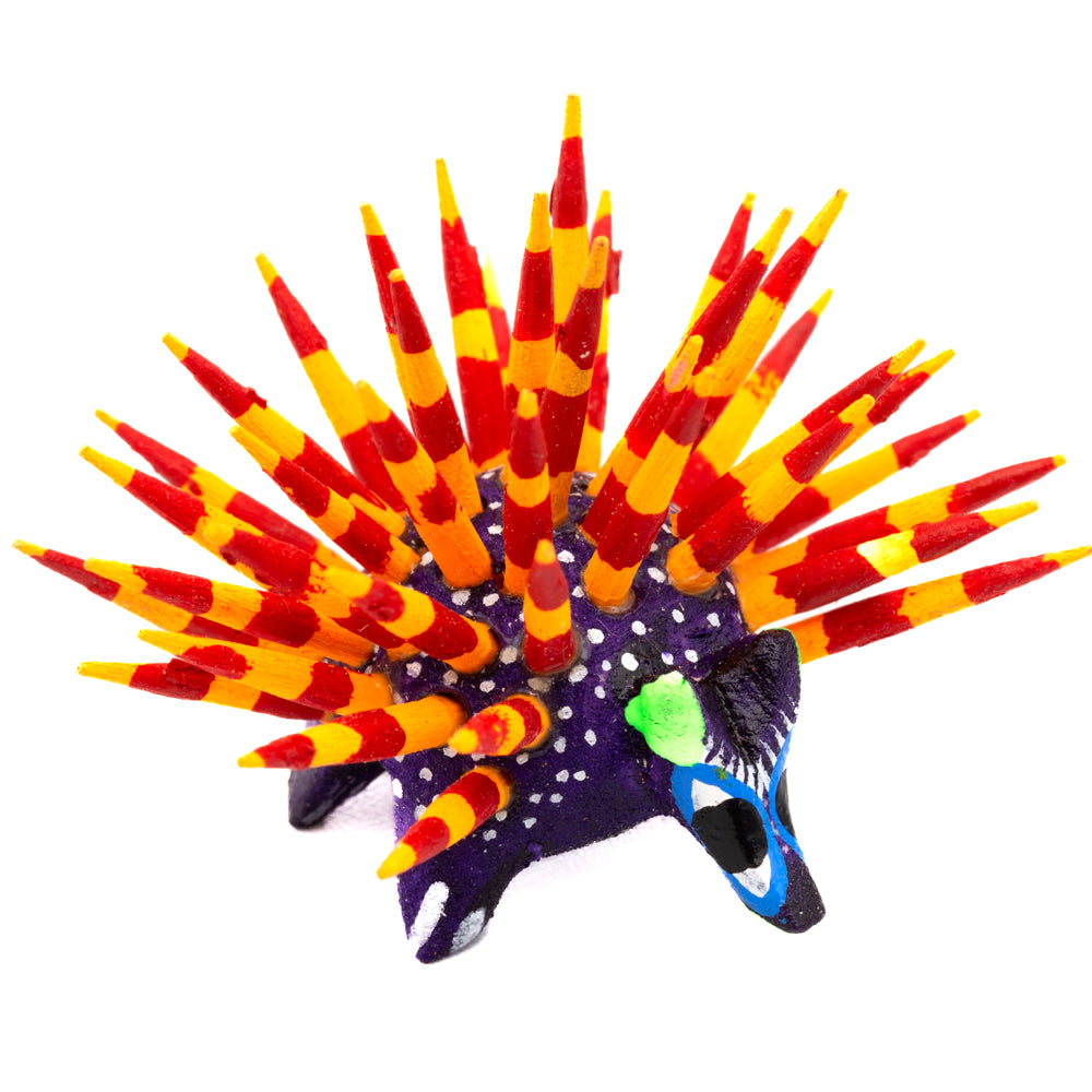 Hand Painted Porcupine Wooden Figurine Alebrije