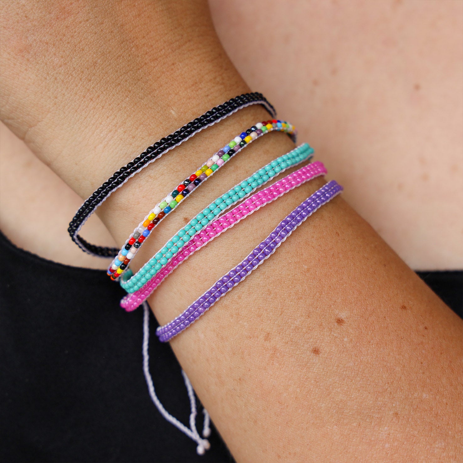 Wixárika Double Woven Beaded Bracelet