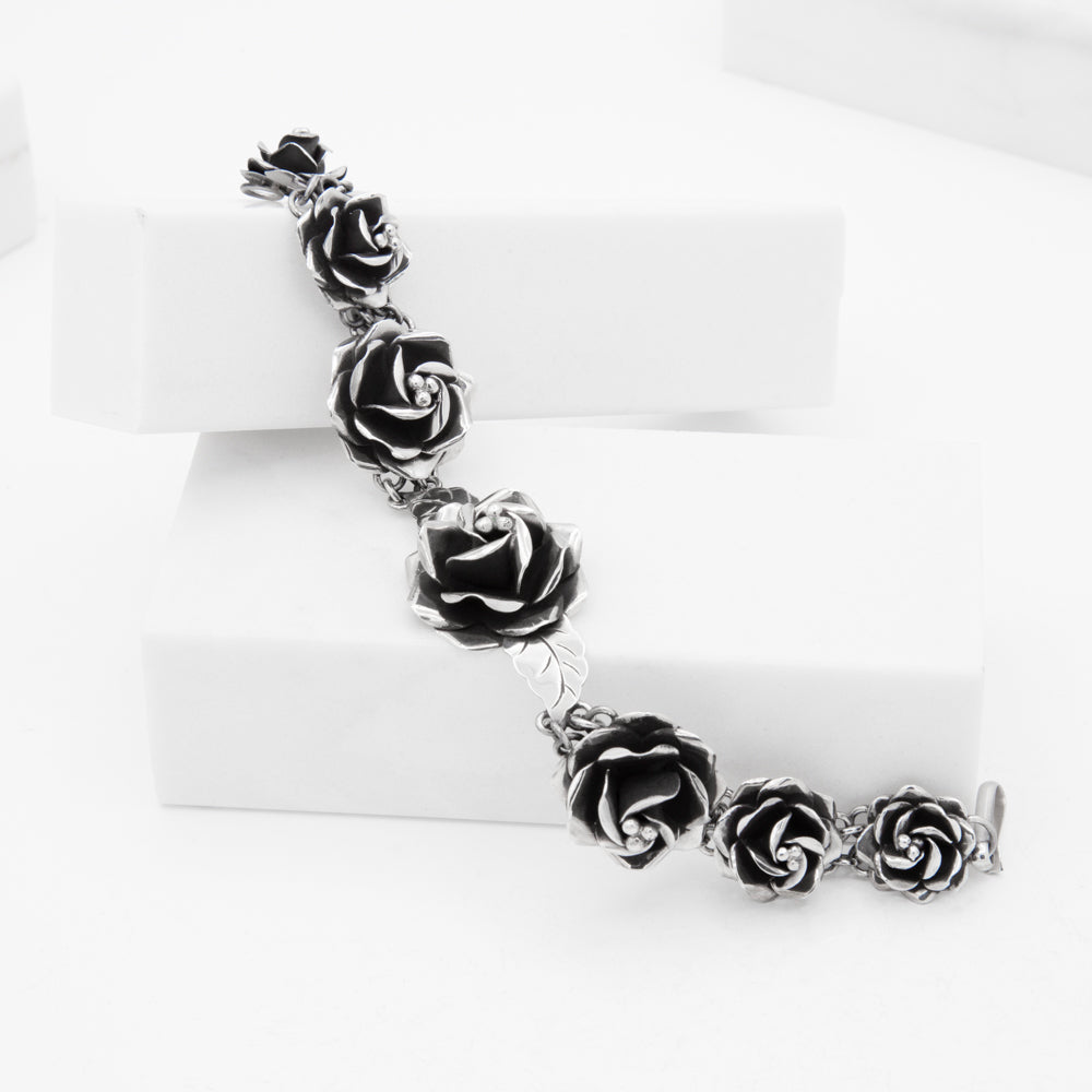 Sterling Silver Rosa Negra Bracelet