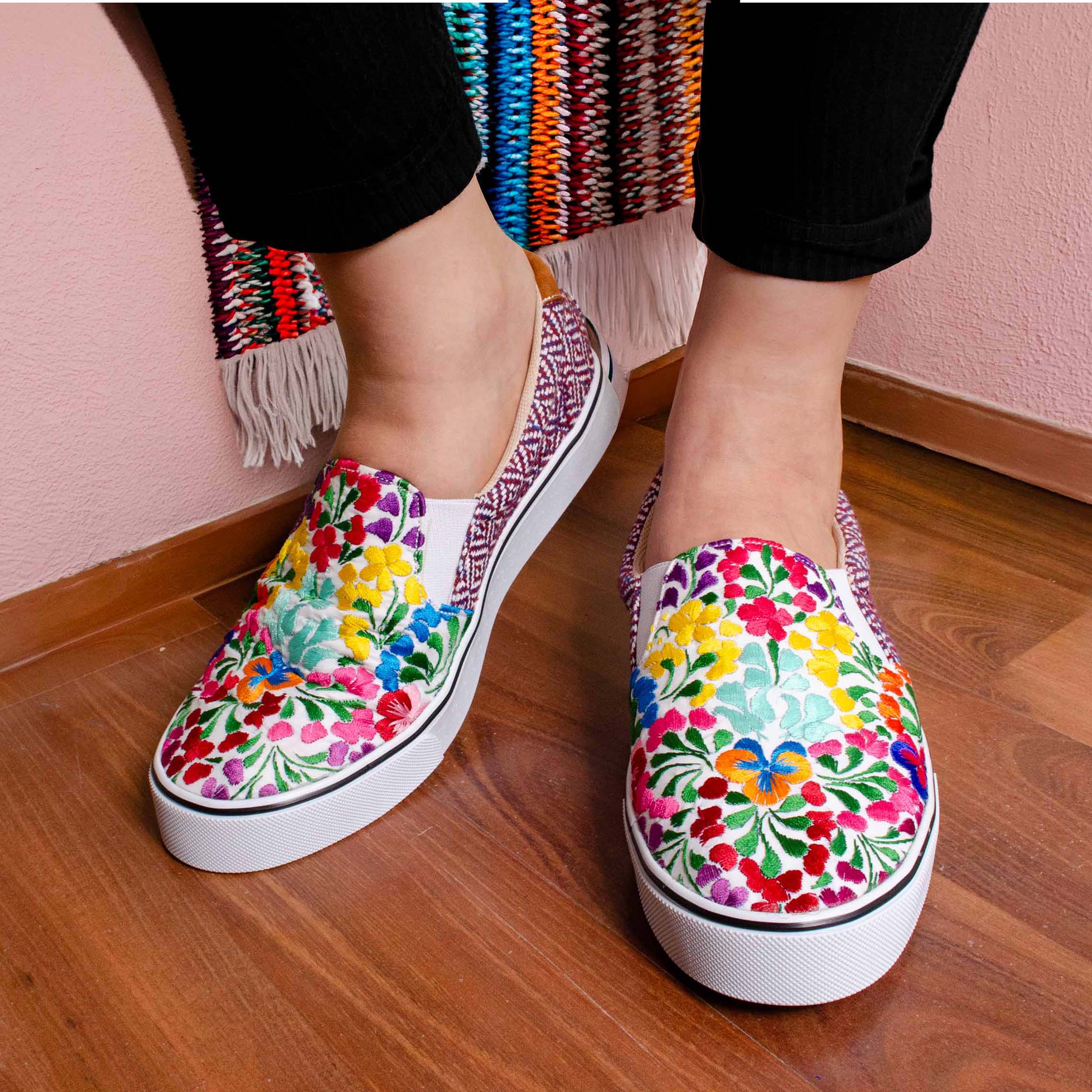Fiesta San Antonino Floral Embroidered Sneakers