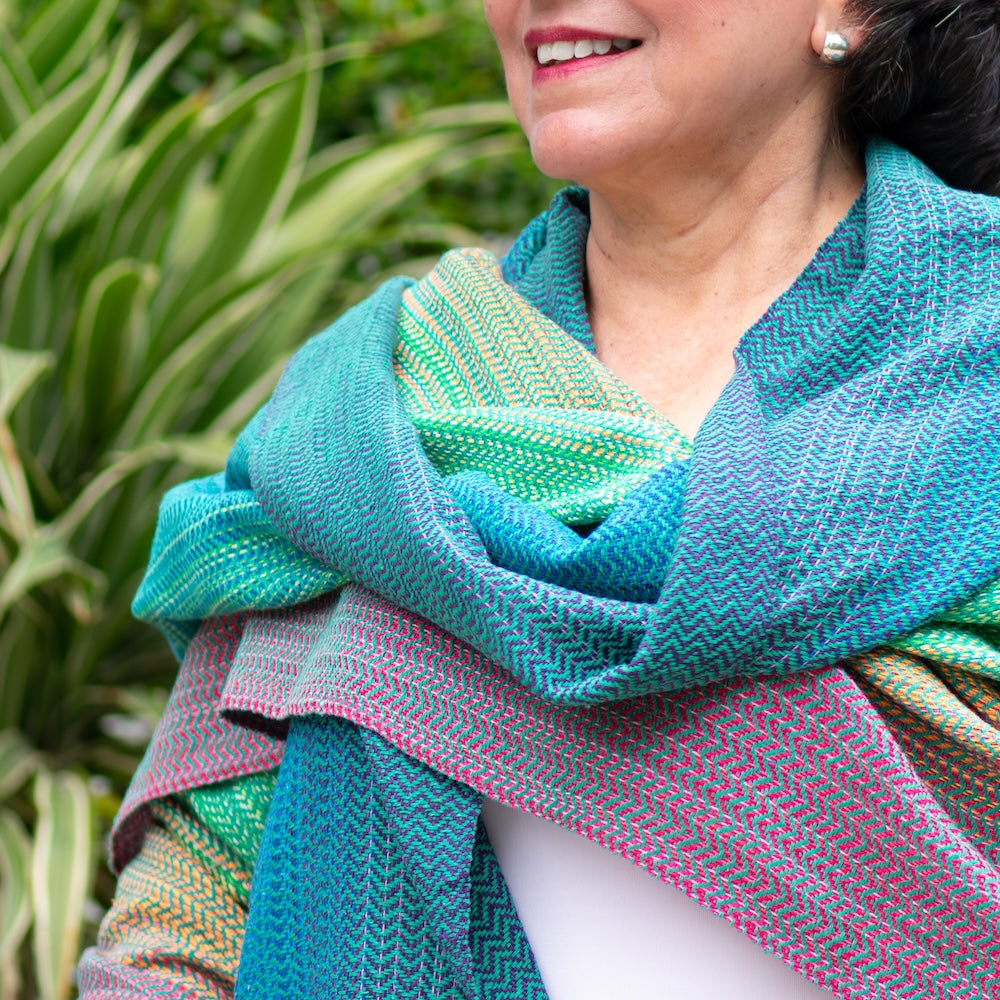 Ombre Multicolored Rebozo, or Shawl