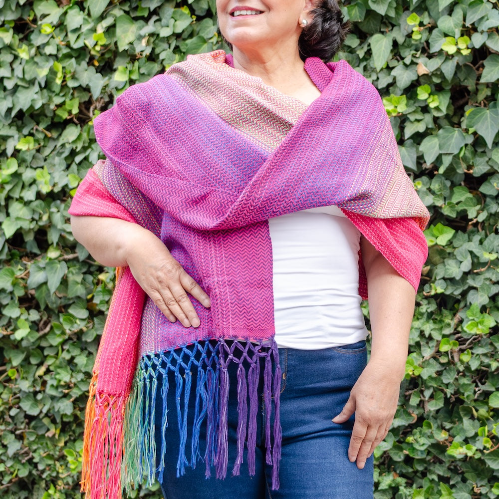 Ombre Multicolored Rebozo, or Shawl