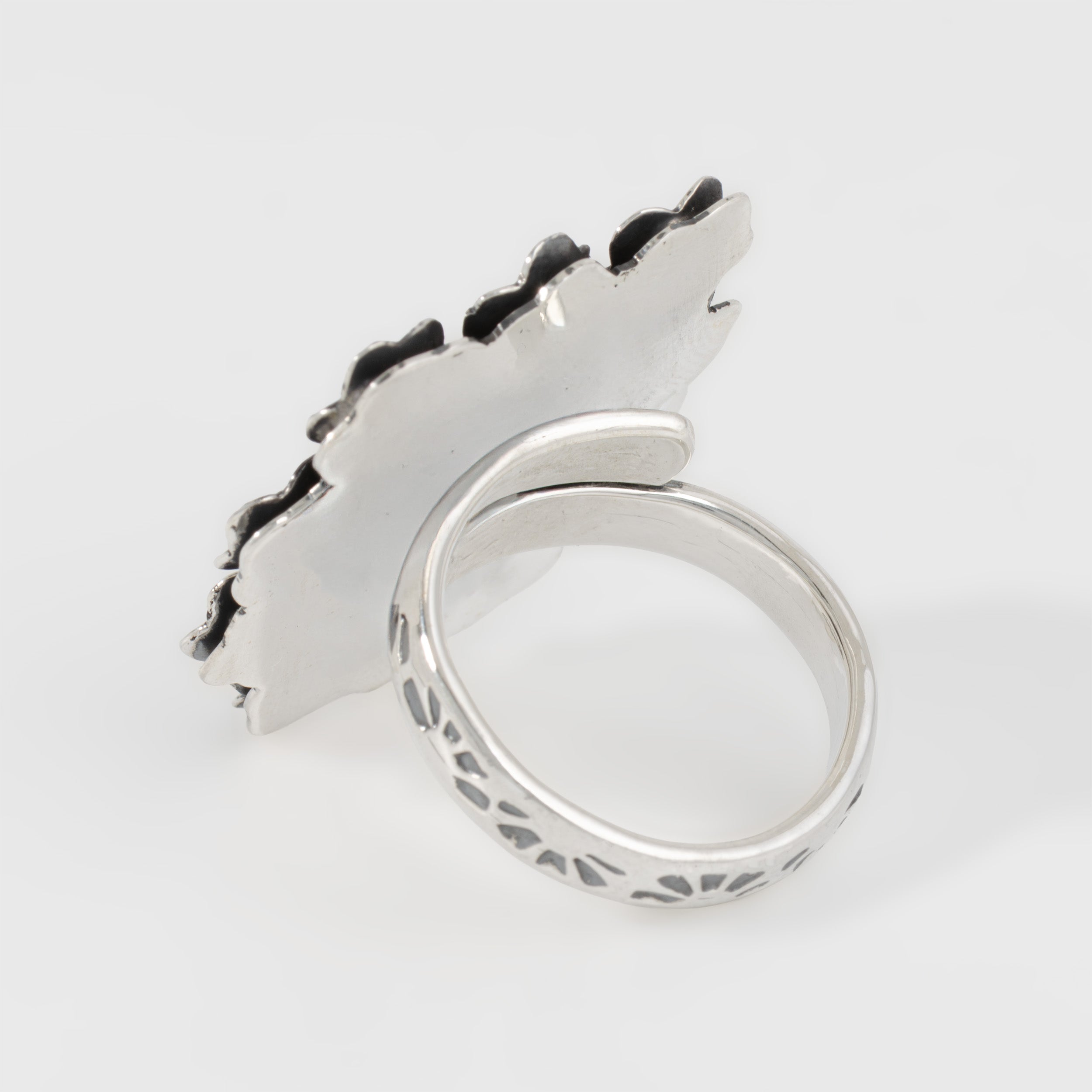 Sterling Silver Corazón Sagrado Garden Ring