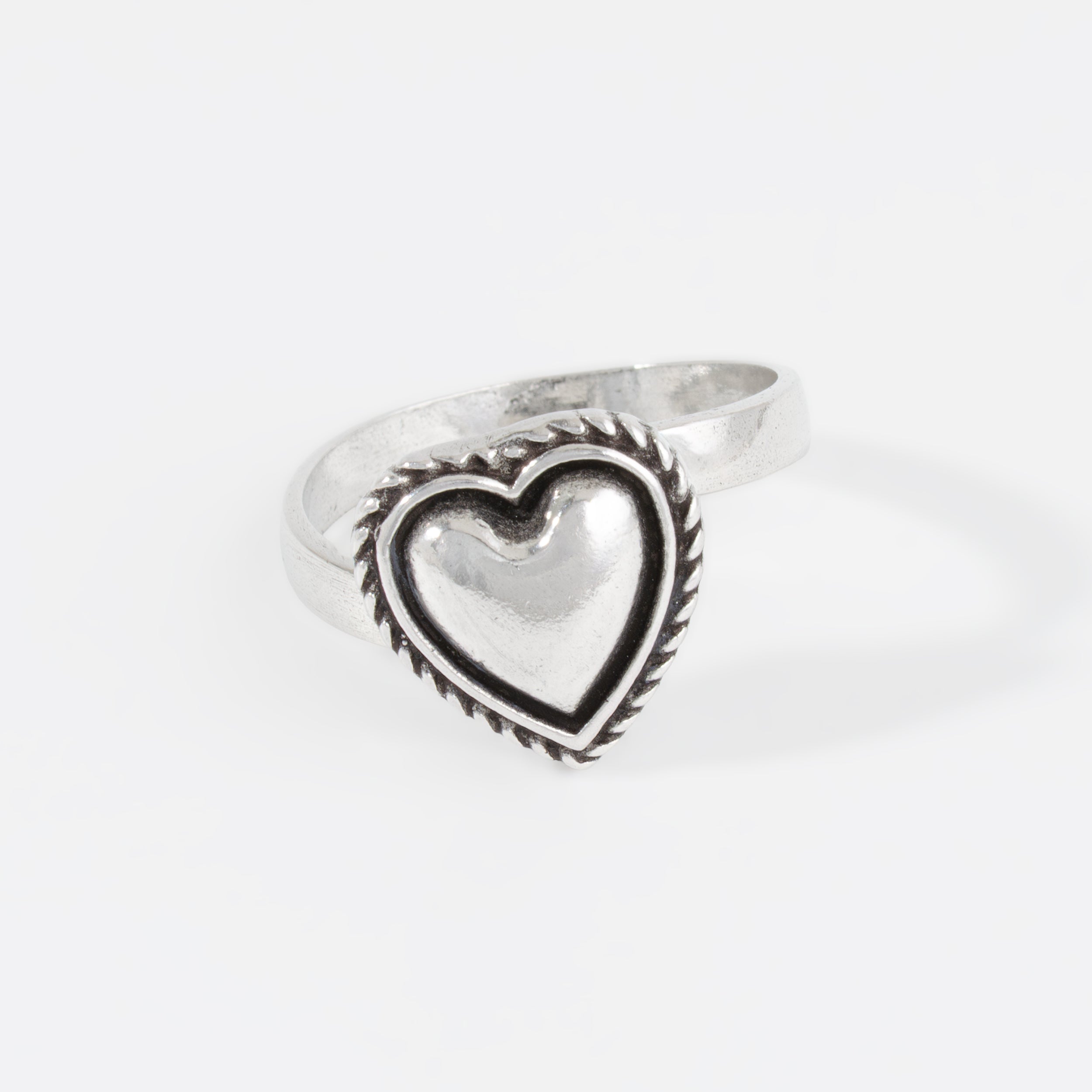Sterling Silver Tied Heart Ring