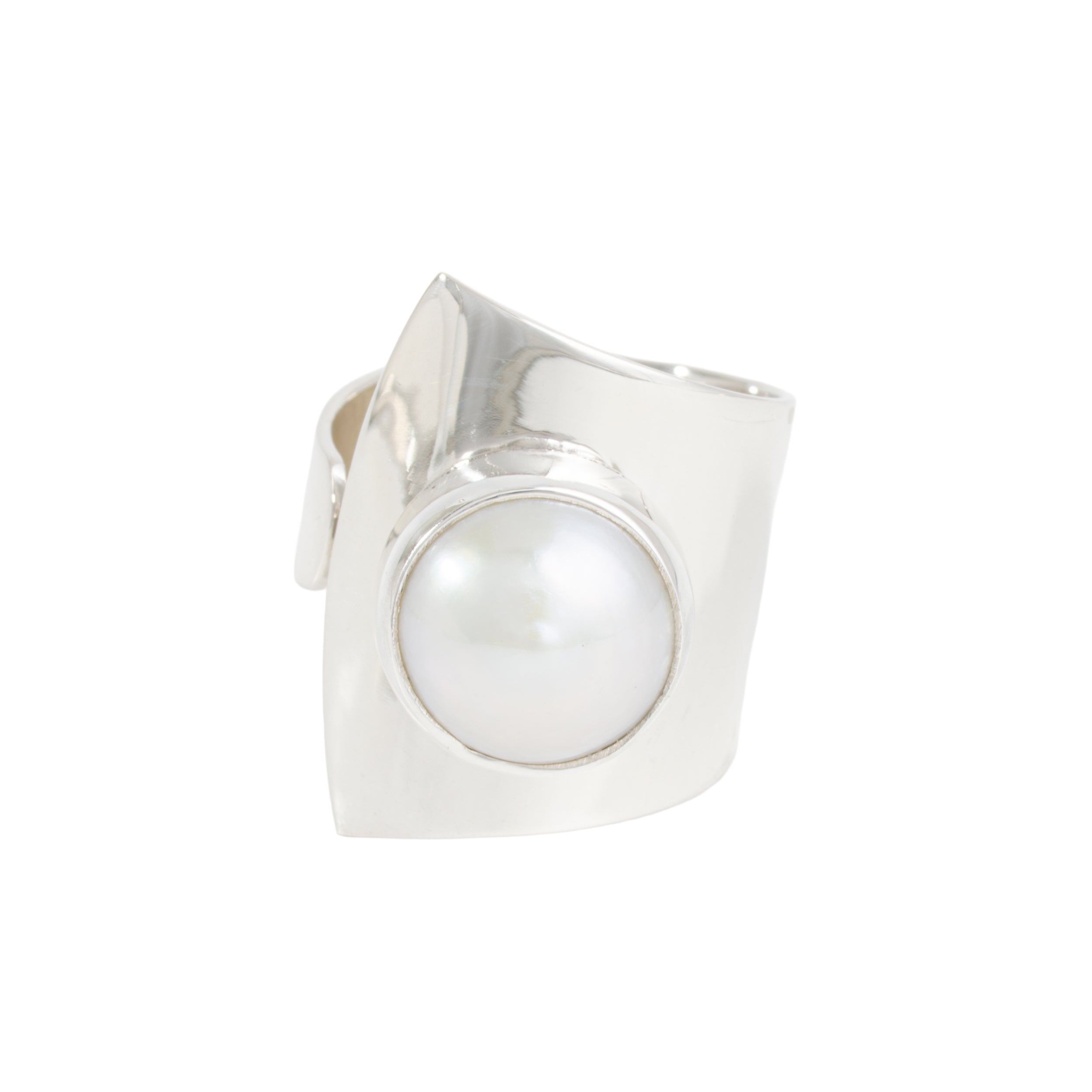 Sterling Silver Eye of the Pearl Ring