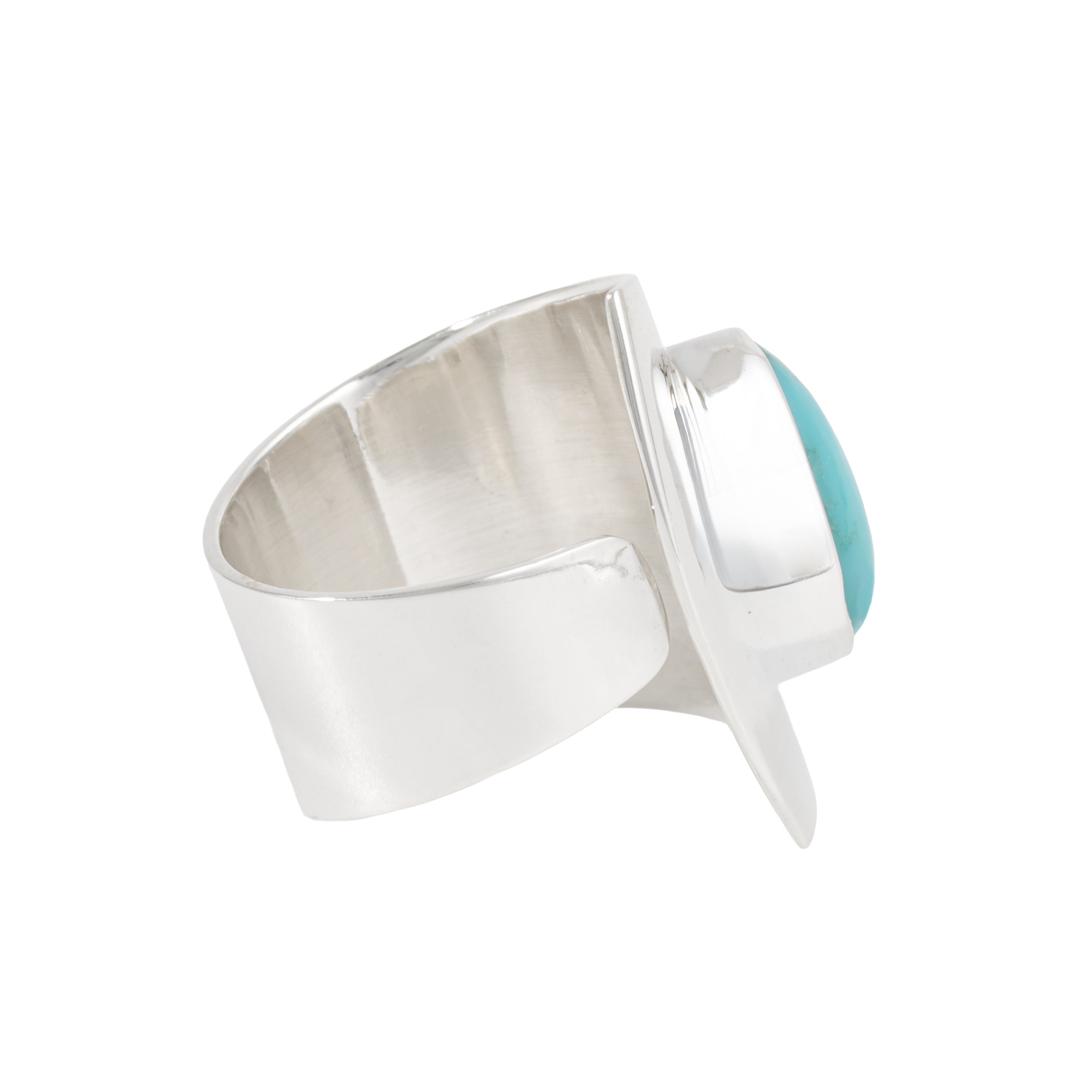Sterling Silver Tear Drop Turquoise Ring