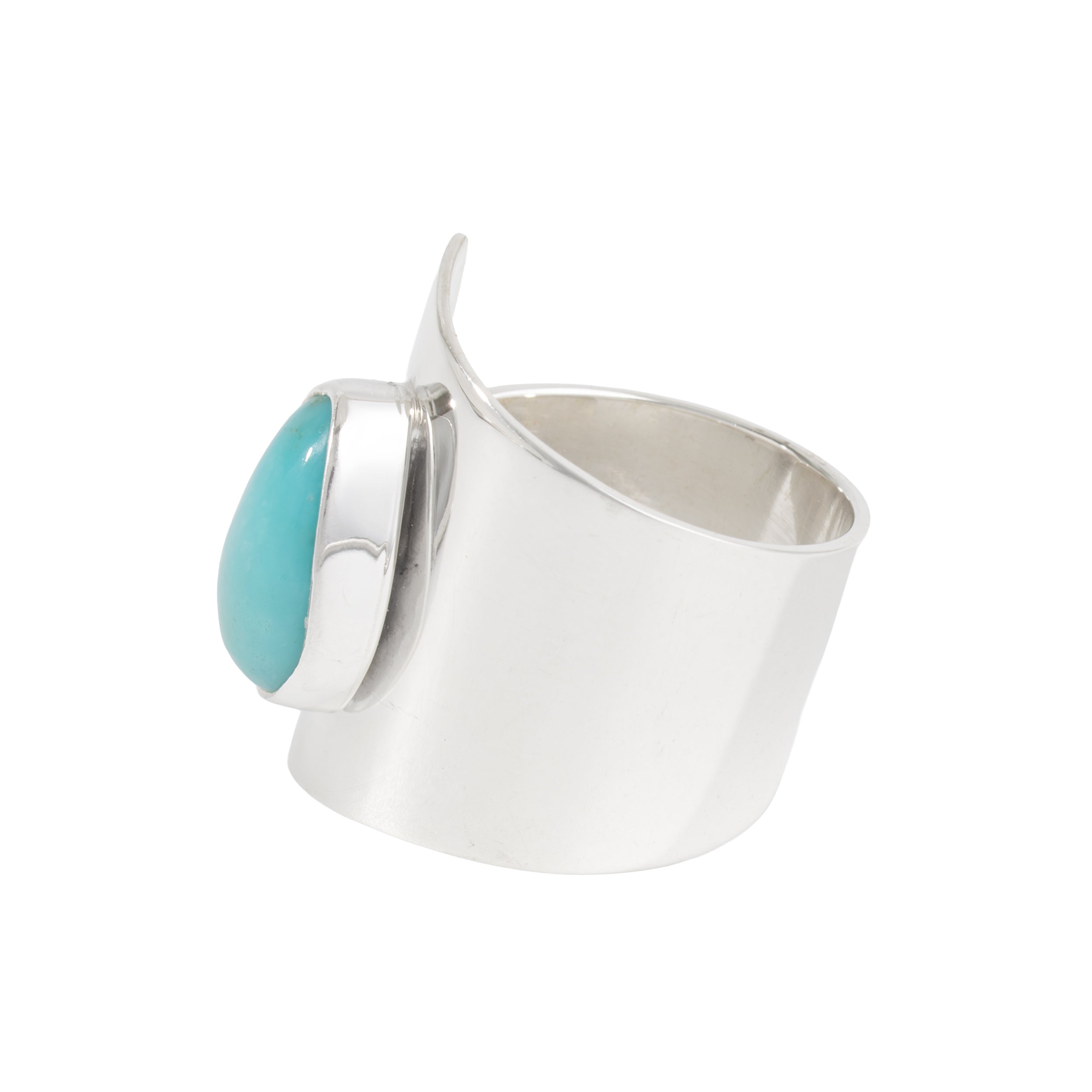 Sterling Silver Tear Drop Turquoise Ring