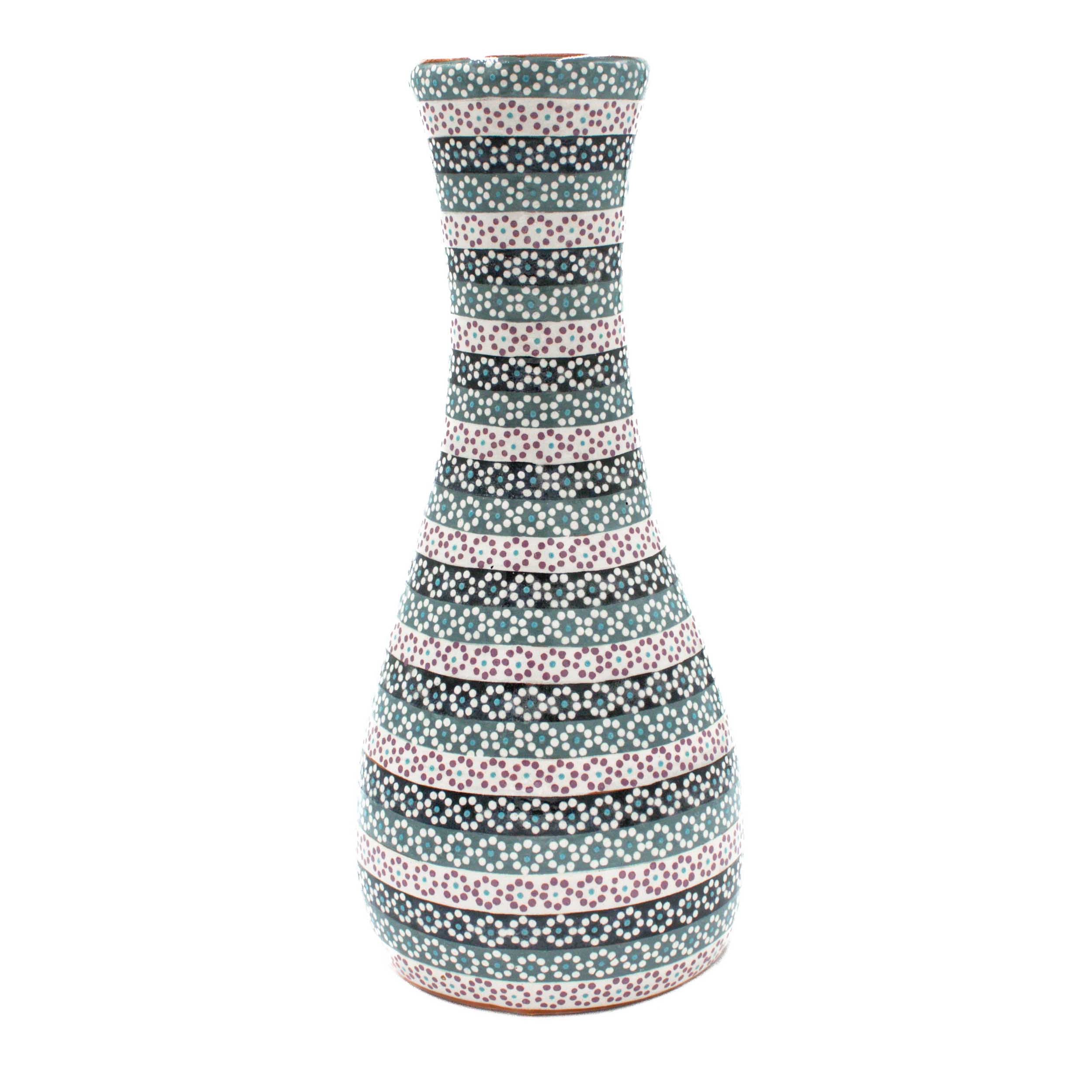 Capula Short Slim Neck Rainbow Clay Vase