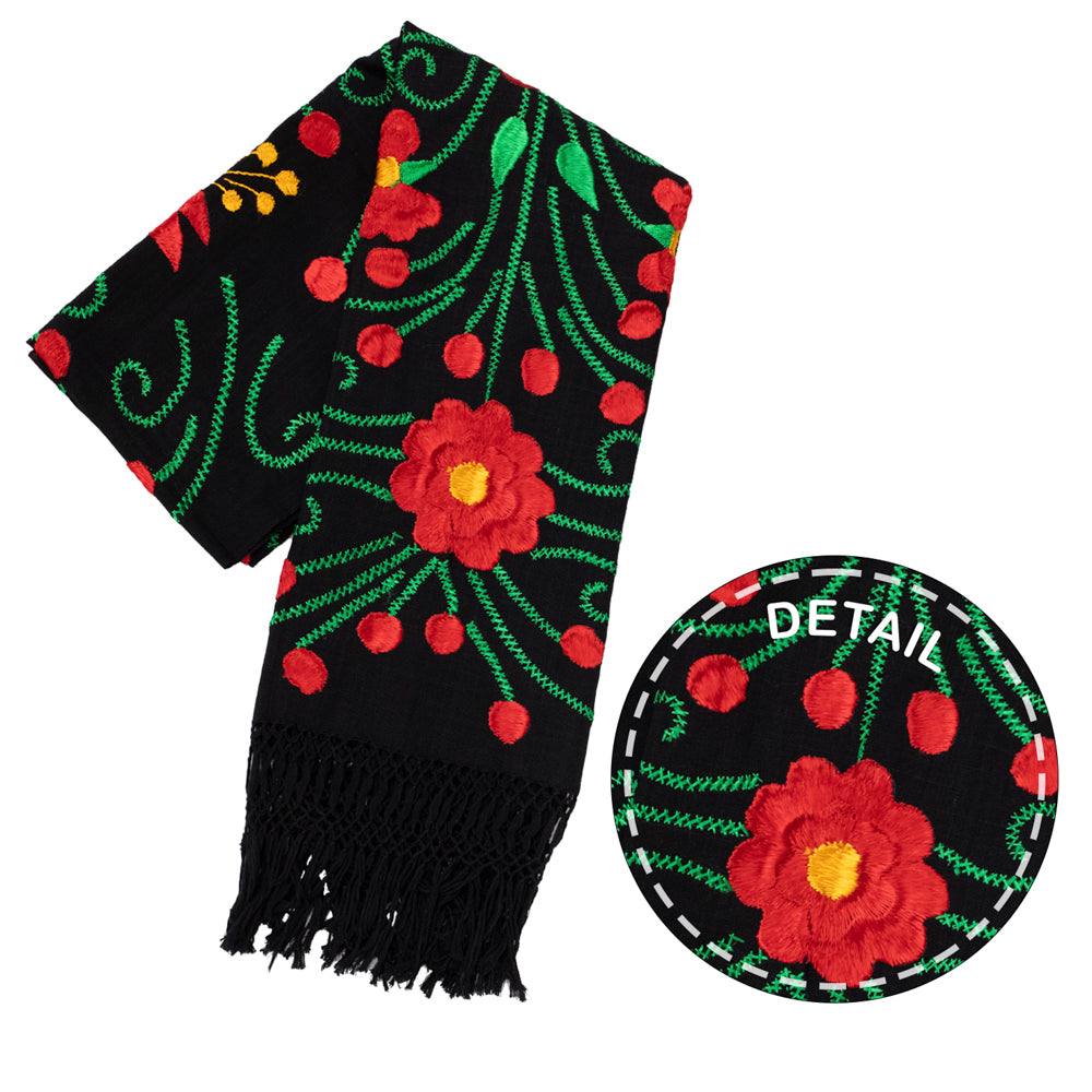 Floral Embroidery Rebozos
