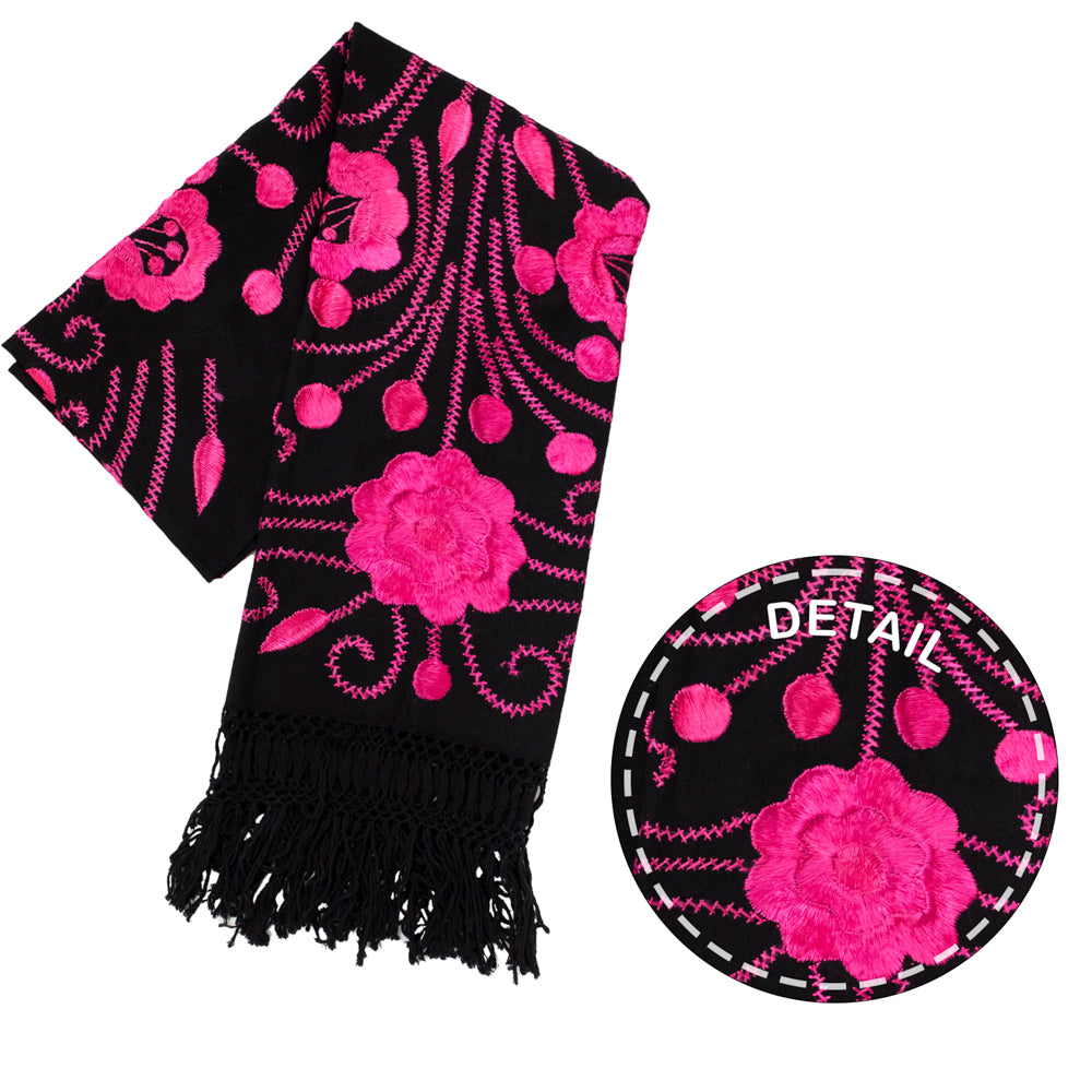 Floral Embroidery Rebozos