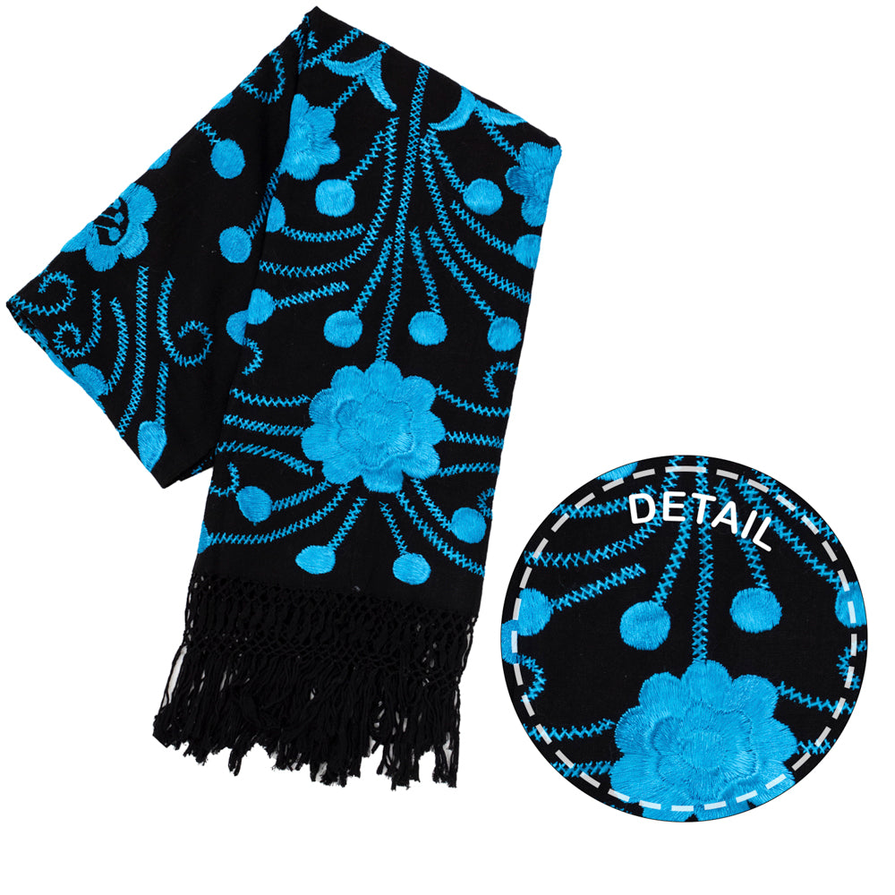 Floral Embroidery Rebozos