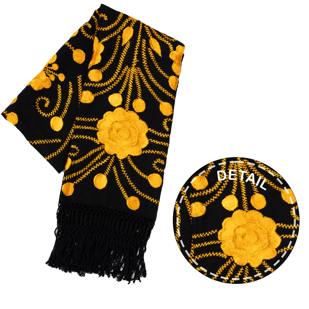 Floral Embroidery Rebozos