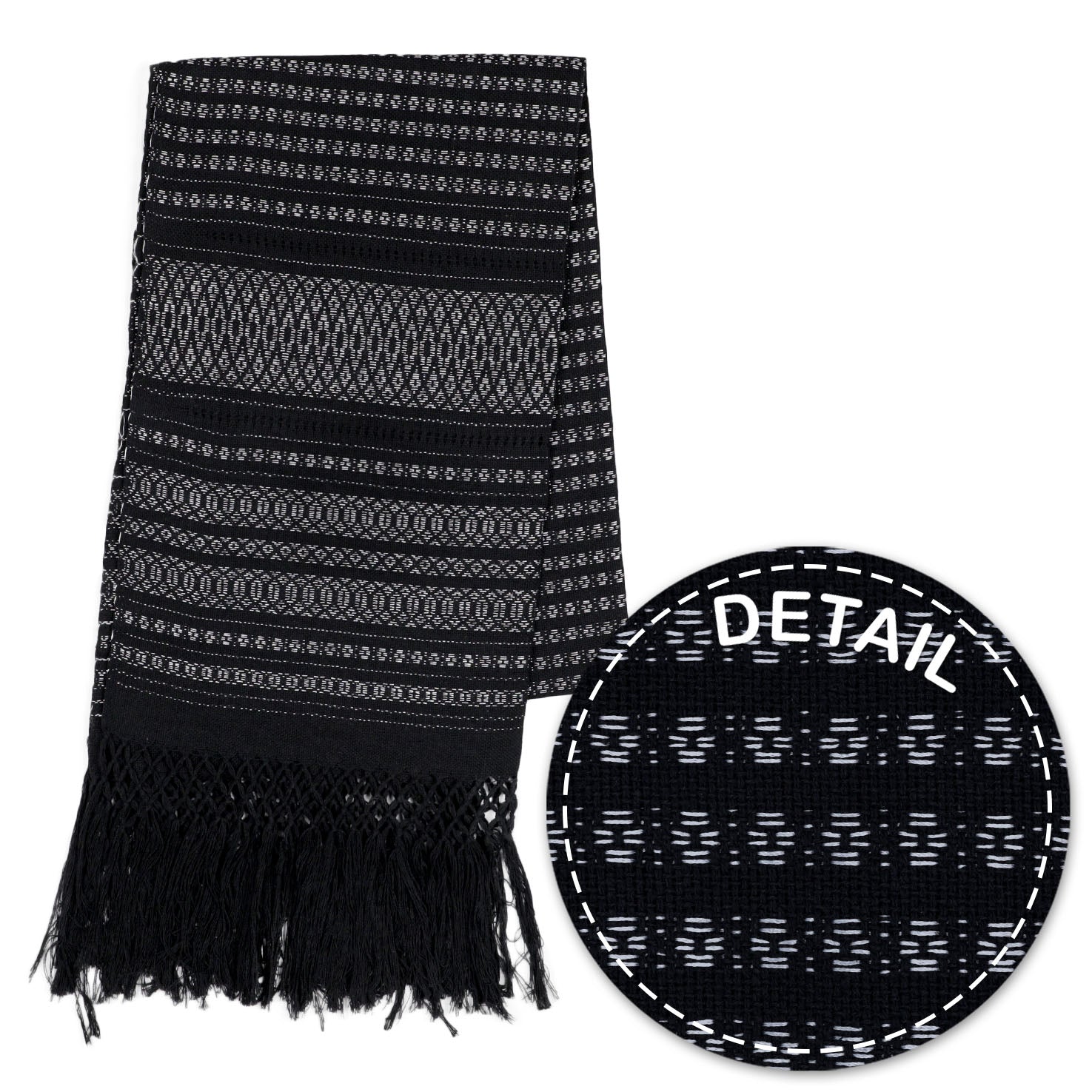 Black Telar Woven Rebozo