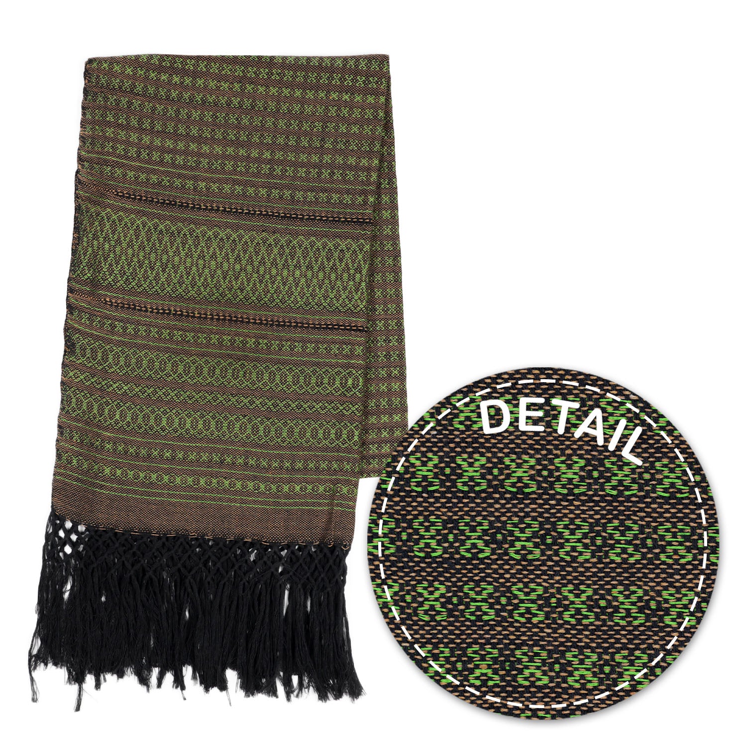 Black Telar Woven Rebozo