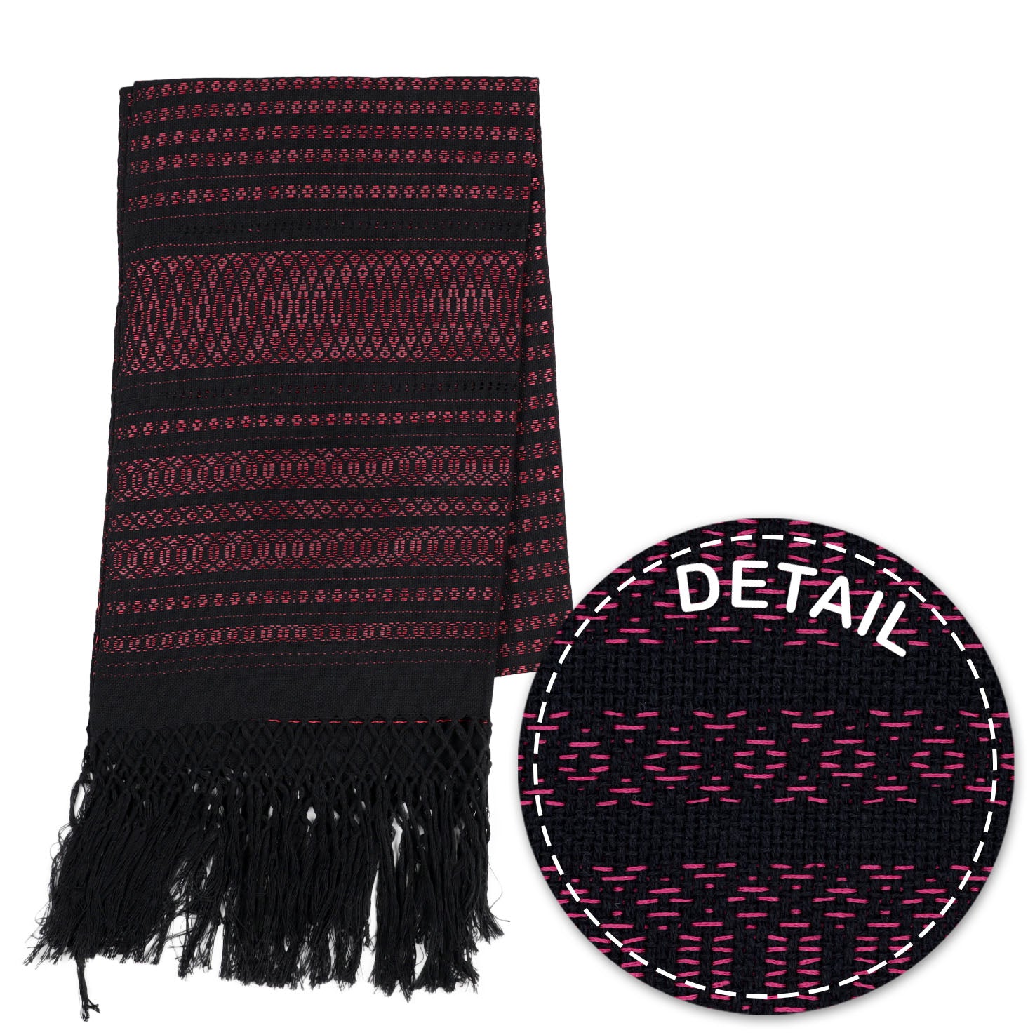 Black Telar Woven Rebozo