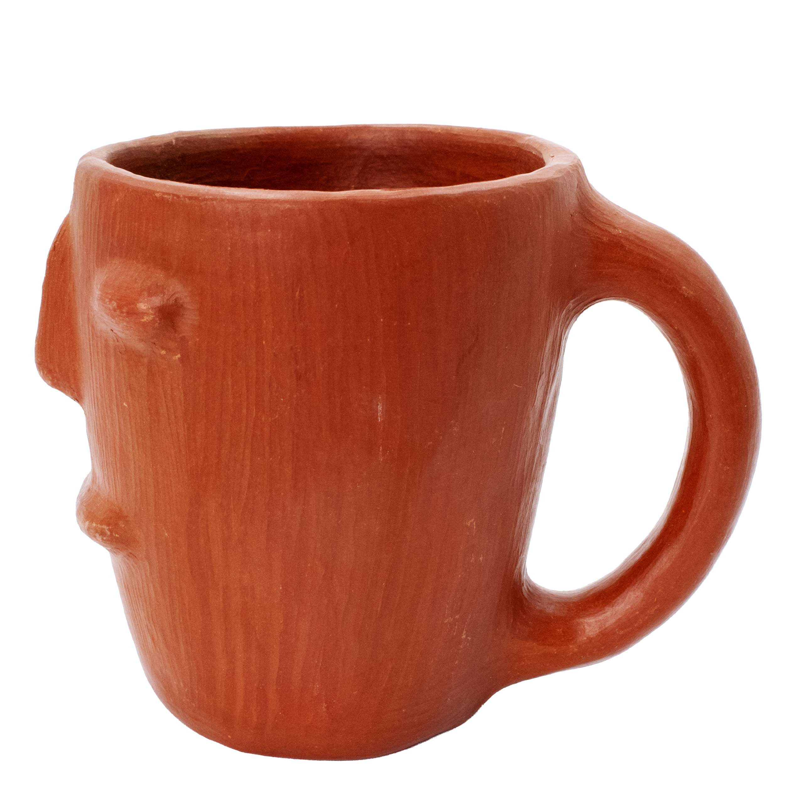 Red Clay Terracotta Face Mug