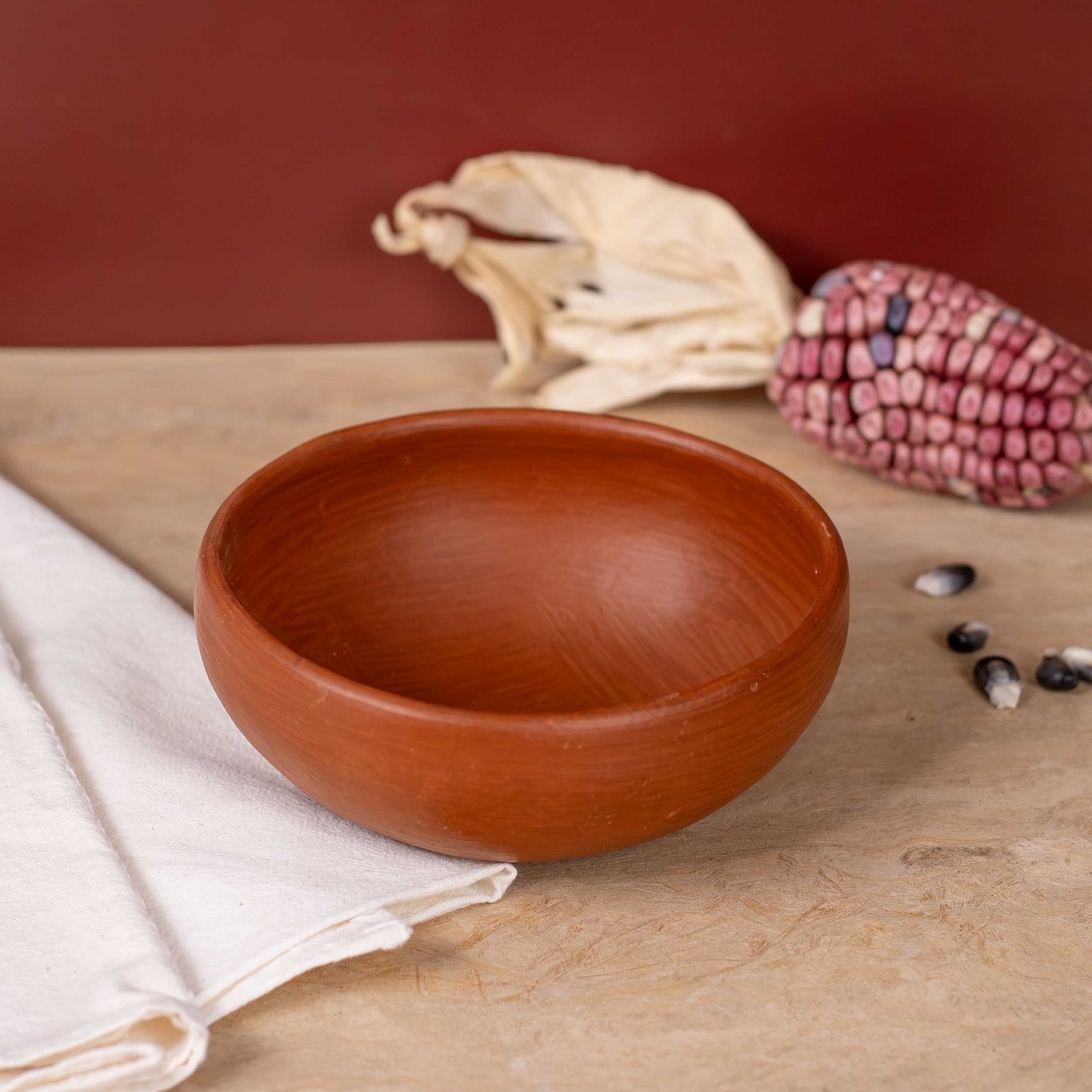 Red Clay Terracotta Cereal/Soup Bowl