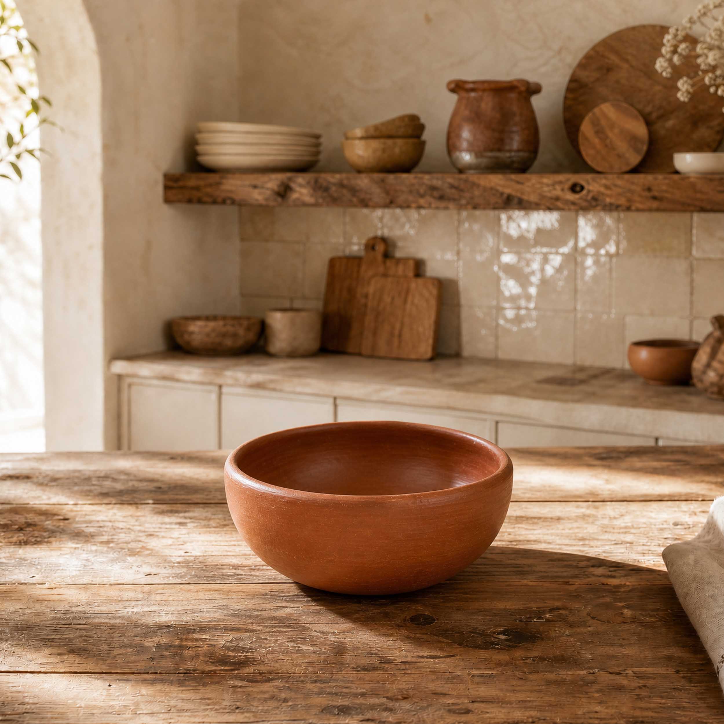 Red Clay Terracotta Cereal/Soup Bowl