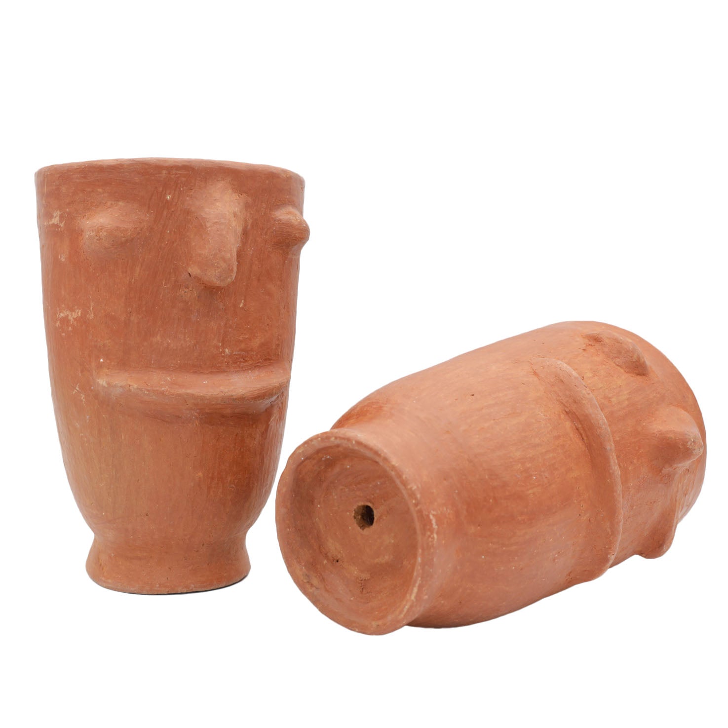 Red Clay Face Terracotta Planter