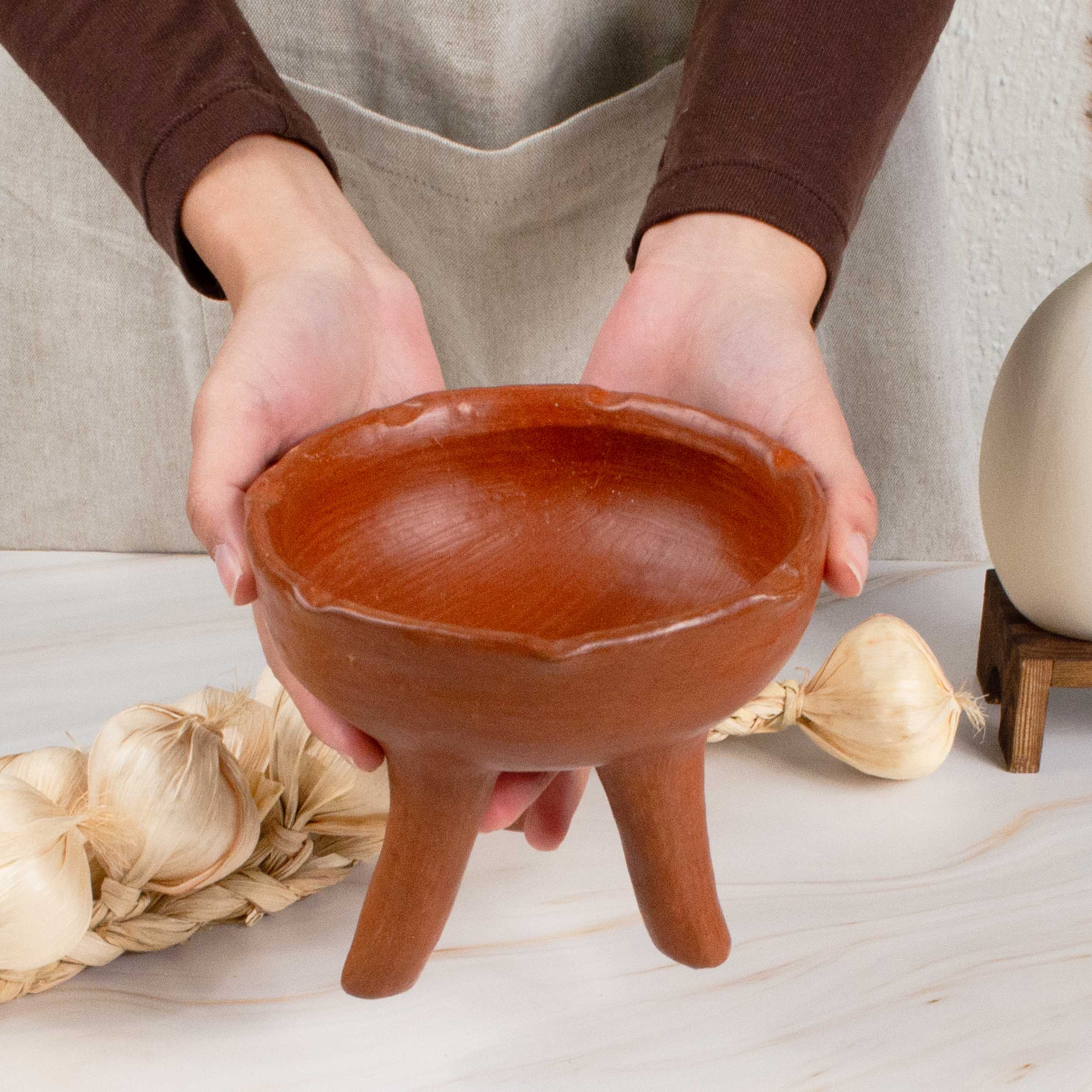 Red Clay Terracotta Copalera, Incense Burner | Lolo Mexican Mercadito