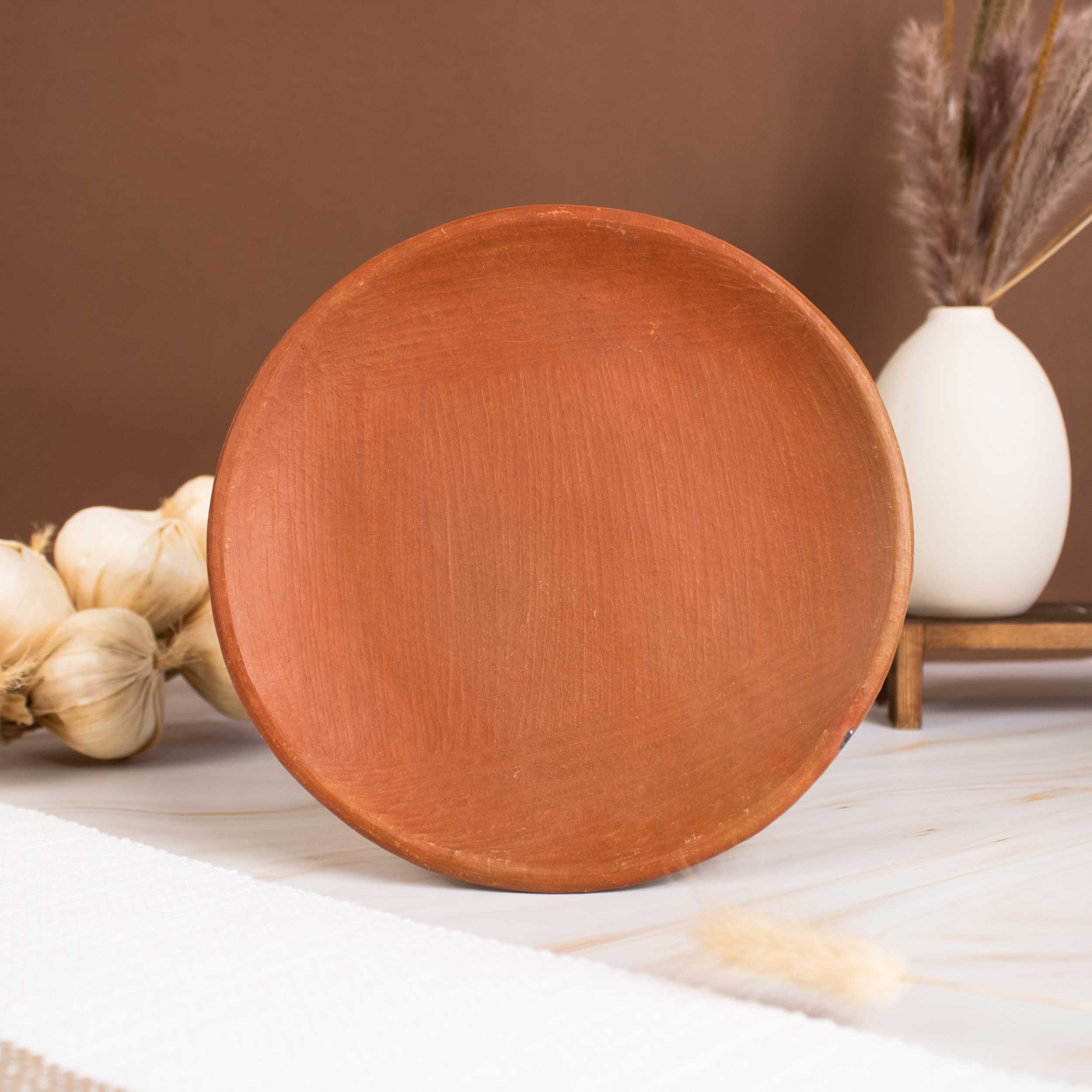 Barro Rojo Terracotta Red Clay Dessert Plate