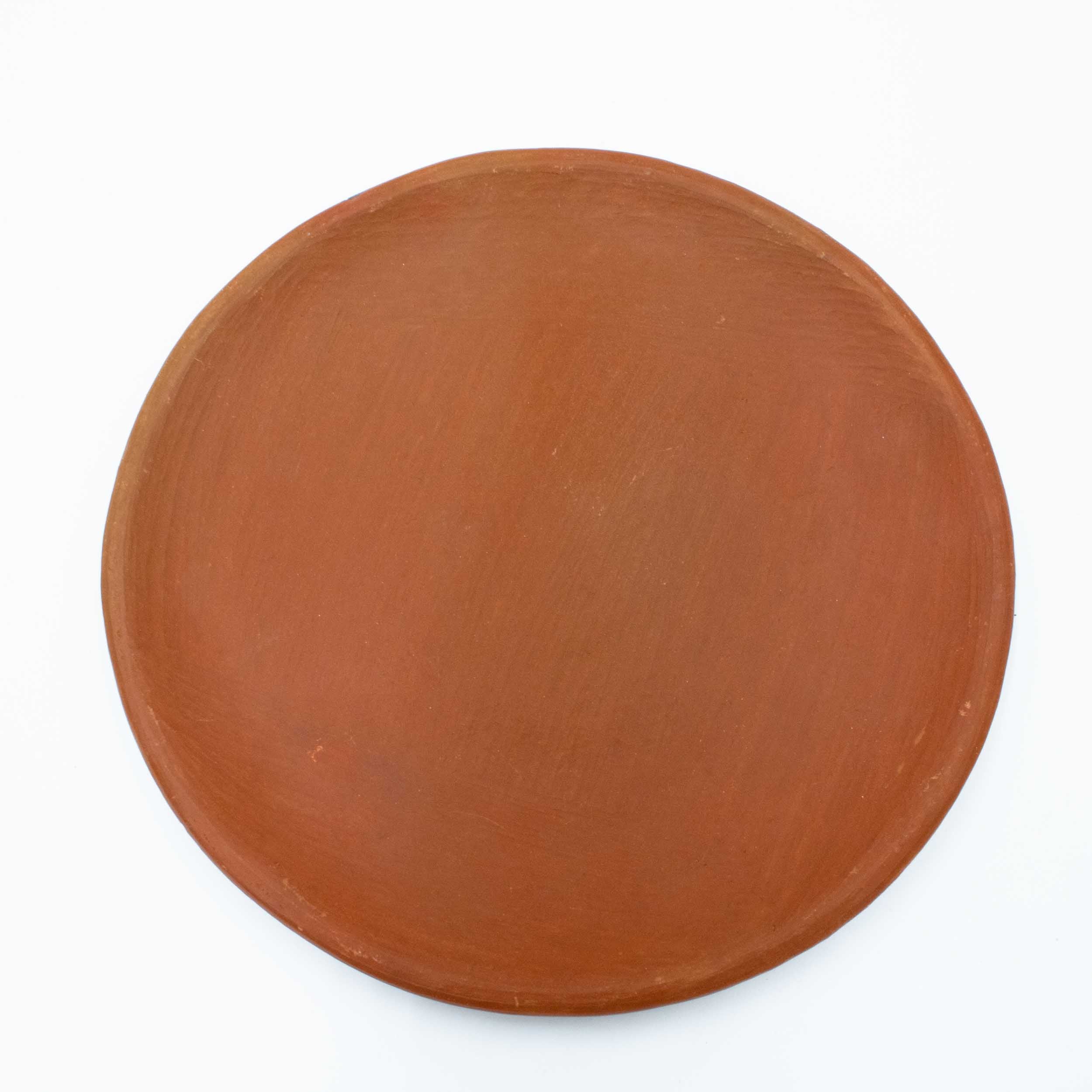 Red Clay Salad Plate Flat Base