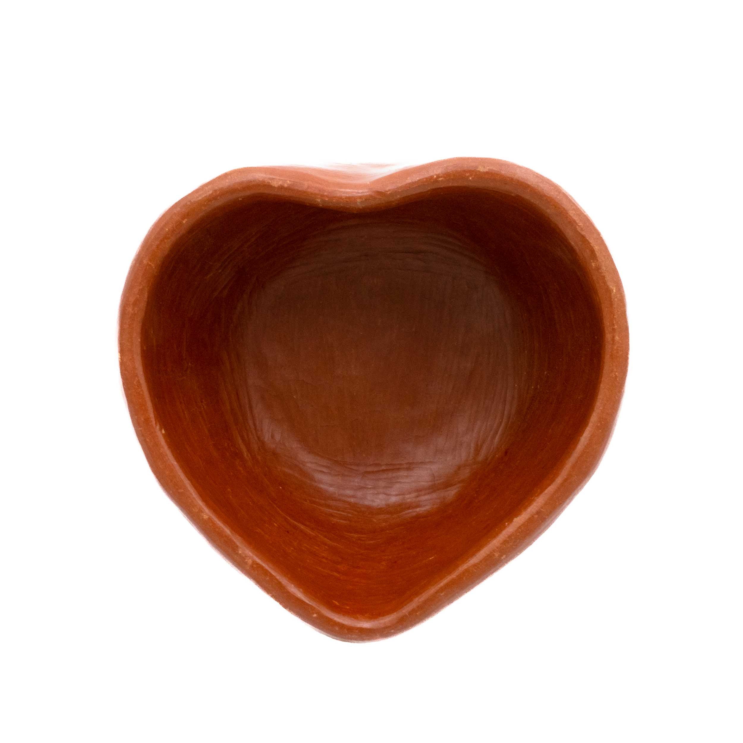 Barro Rojo Terracotta Heart Shape Salsa Bowl