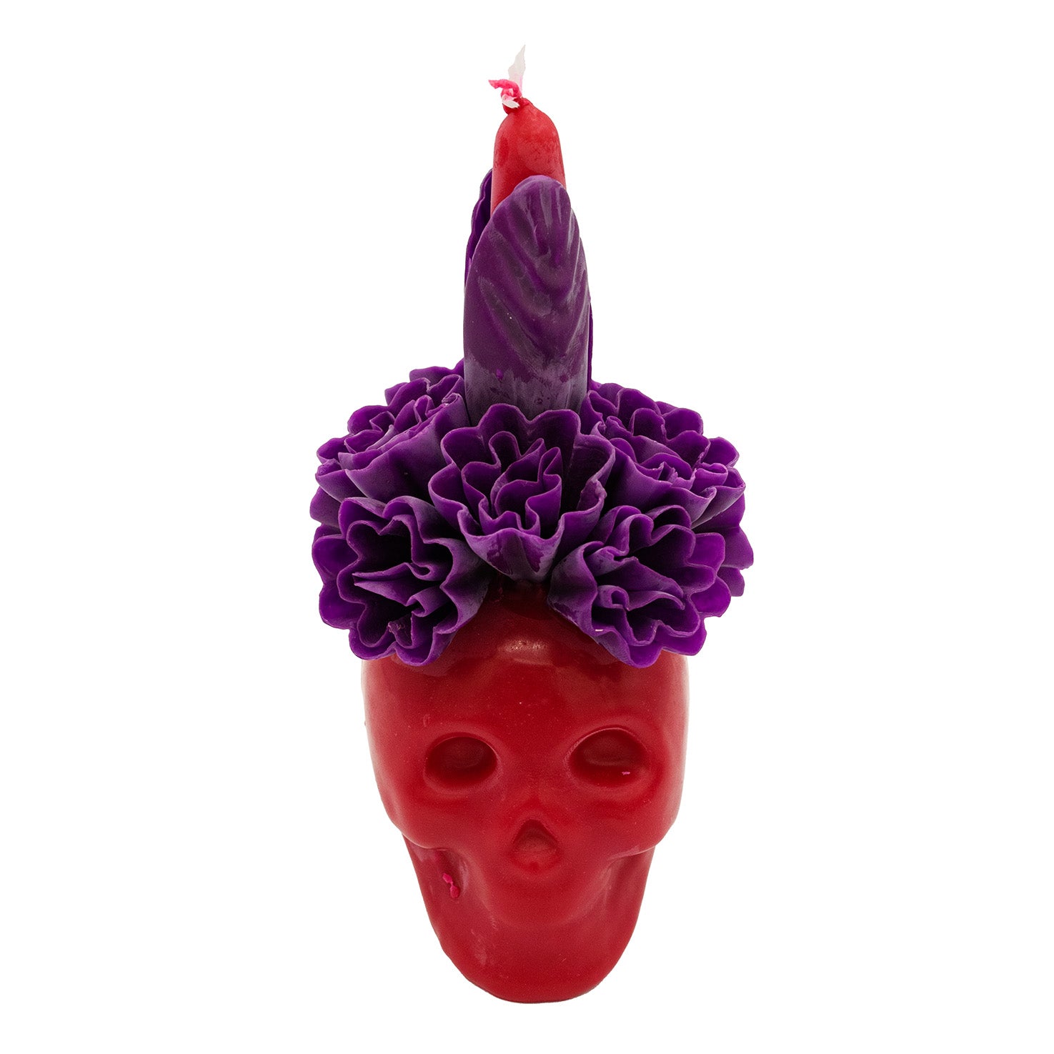 Flores de Teotitlán Sugar Skull Candle