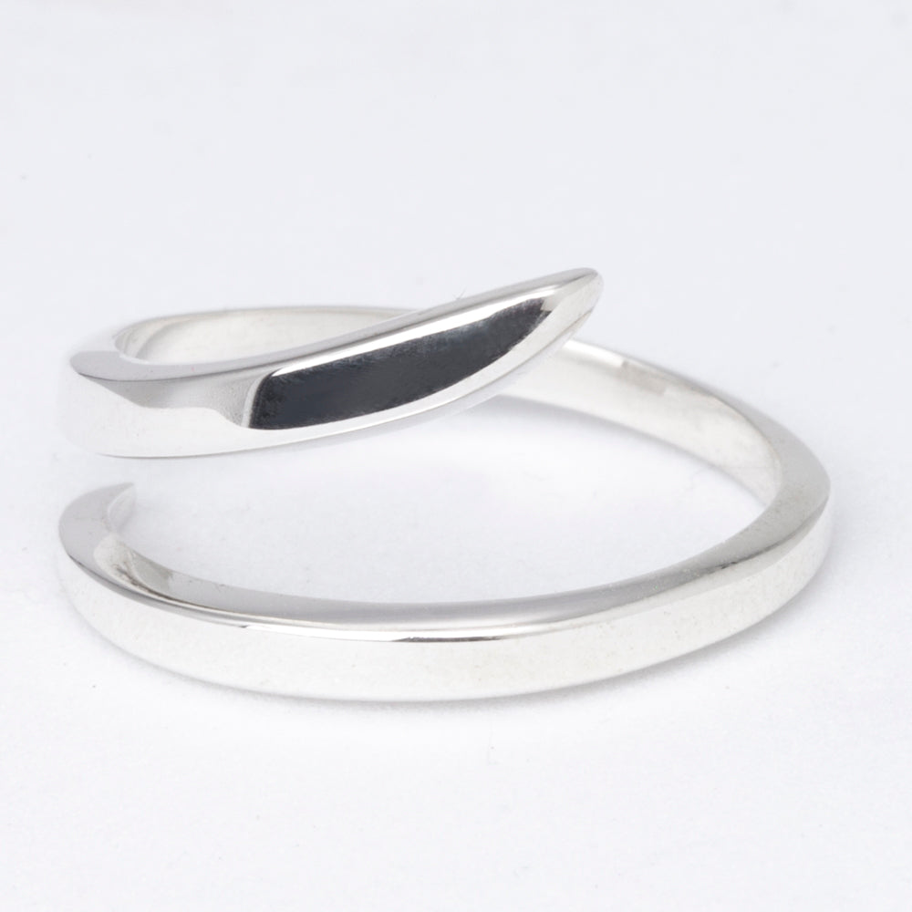 Sterling Silver Minimalist Wrap Adjustable Ring