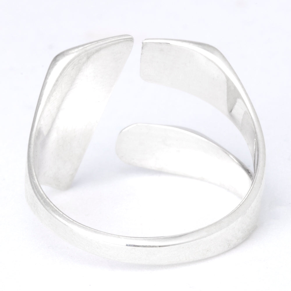 Sterling Silver Geometric Adjustable Ring