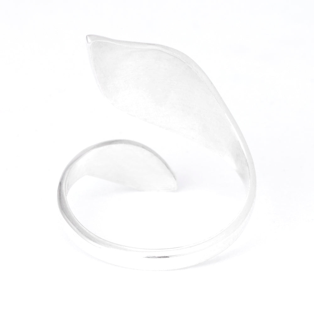 Sterling Silver Fluid Leaf Adjustable Ring