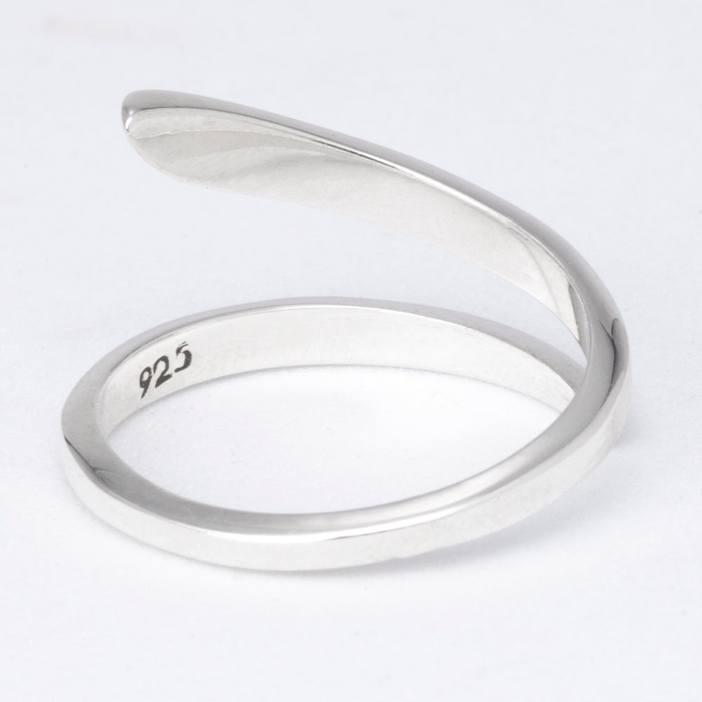 Sterling Silver Minimalist Wrap Adjustable Ring