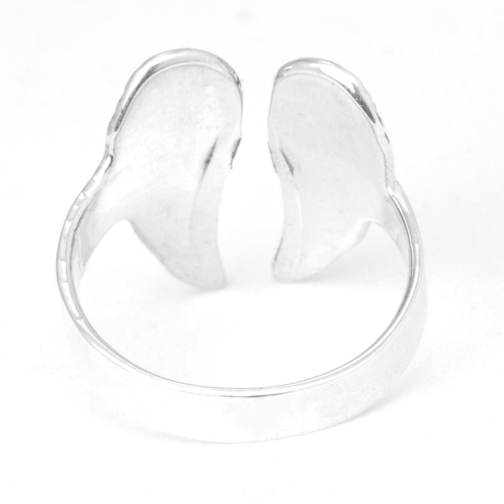 Sterling Silver Angel Wings Adjustable Ring