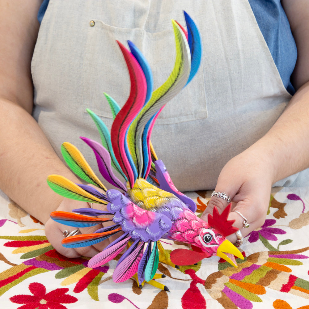 El Gallo Large Rooster Alebrije