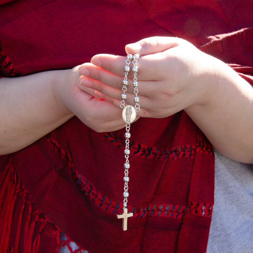 Sterling Silver San Judas/St Jude Rosary