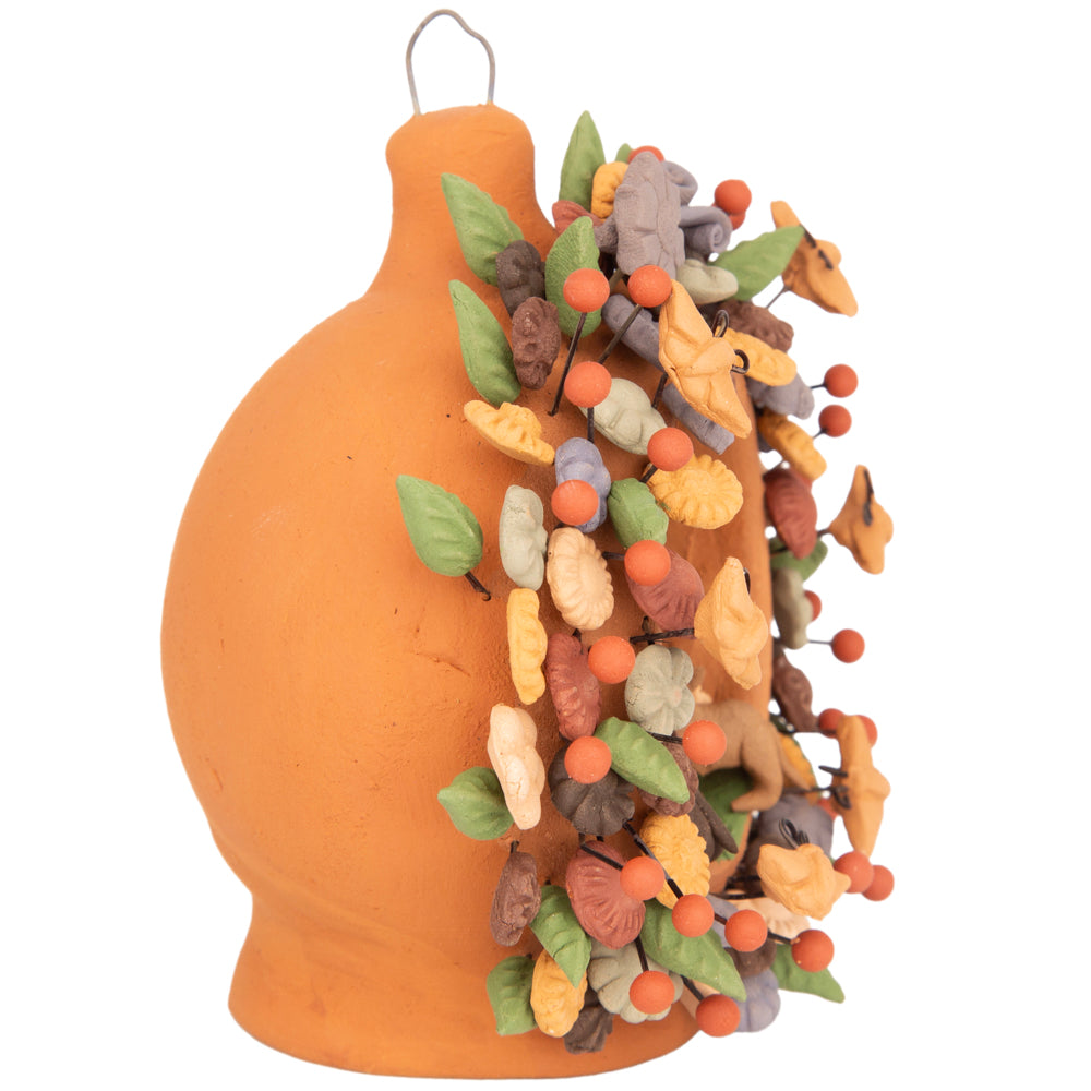 Pigmented Nativity Clay Sphere Sculpture