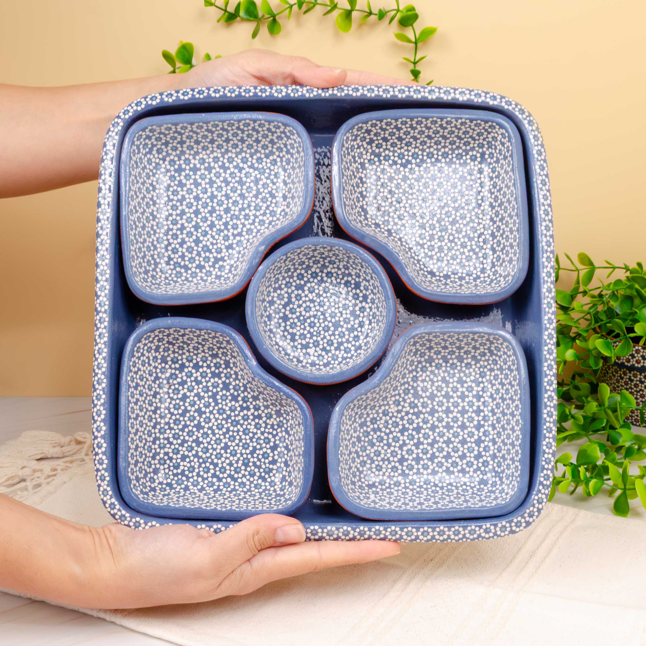 Hand-Painted Capula Modular 6-Piece Serving Set